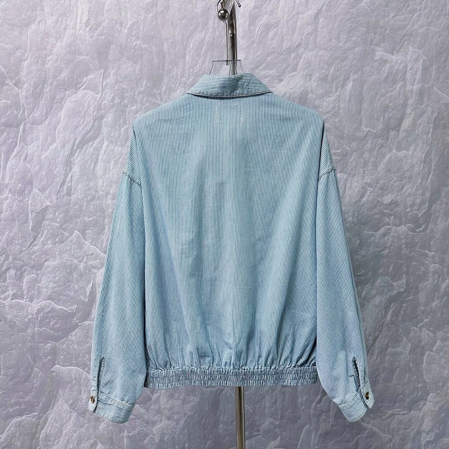 Miu Miu miu miu striped denim jacket with embroidery Size M / US 6-8 / IT 42-44 - 4 Thumbnail