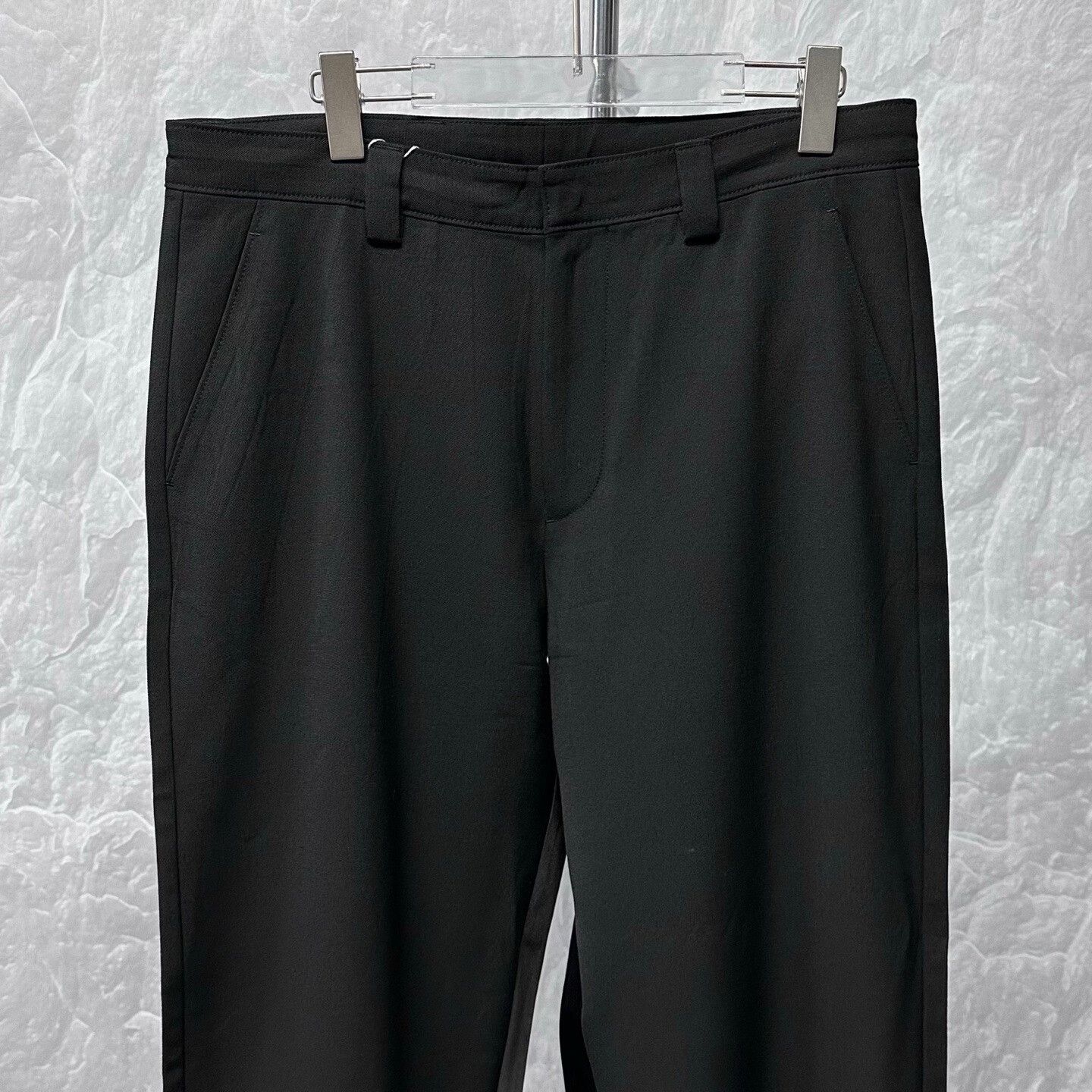 Prada Prada Wool-Blend Trousers with Metal Triangle Logo Size US 27 - 2 Thumbnail