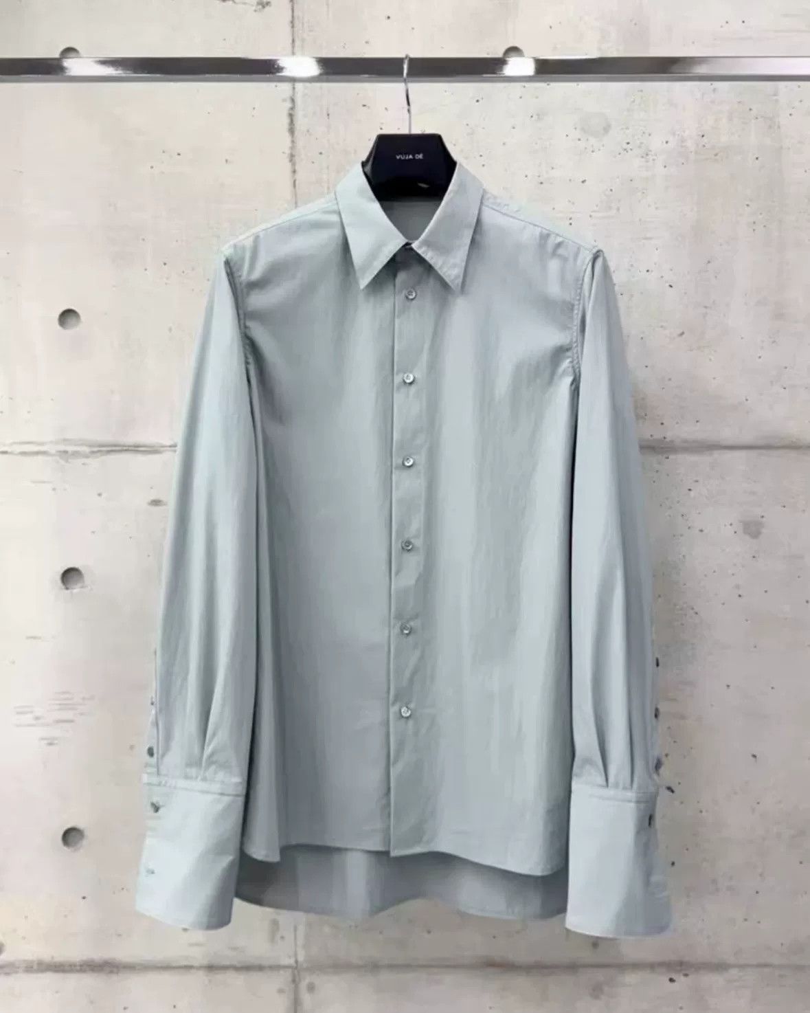 Vuja De blue double cuff shirt in cotton poplin Size US M / EU 48-50 / 2 - 2 Thumbnail