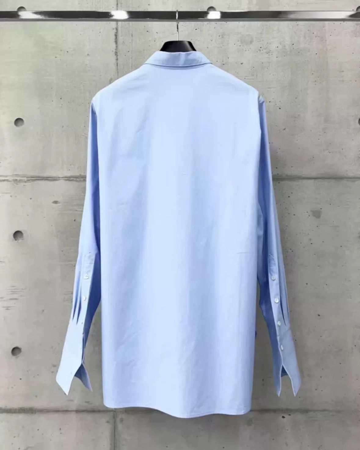 Vuja De blue double cuff shirt in cotton poplin Size US M / EU 48-50 / 2 - 5 Thumbnail