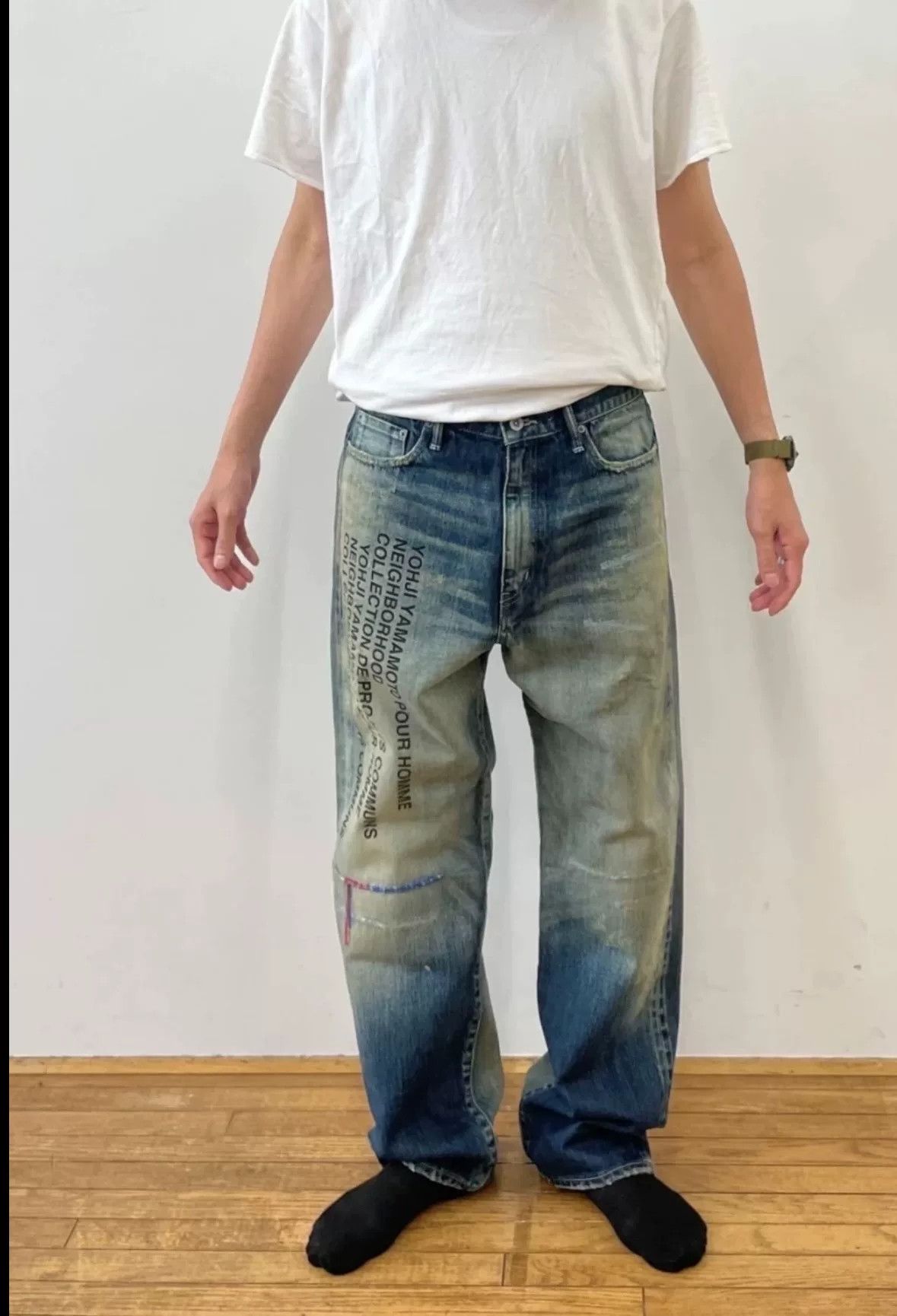 Yohji Yamamoto yokohama neighborhood yohji yamamoto denim pants Size US 30 / EU 46 - 3 Thumbnail