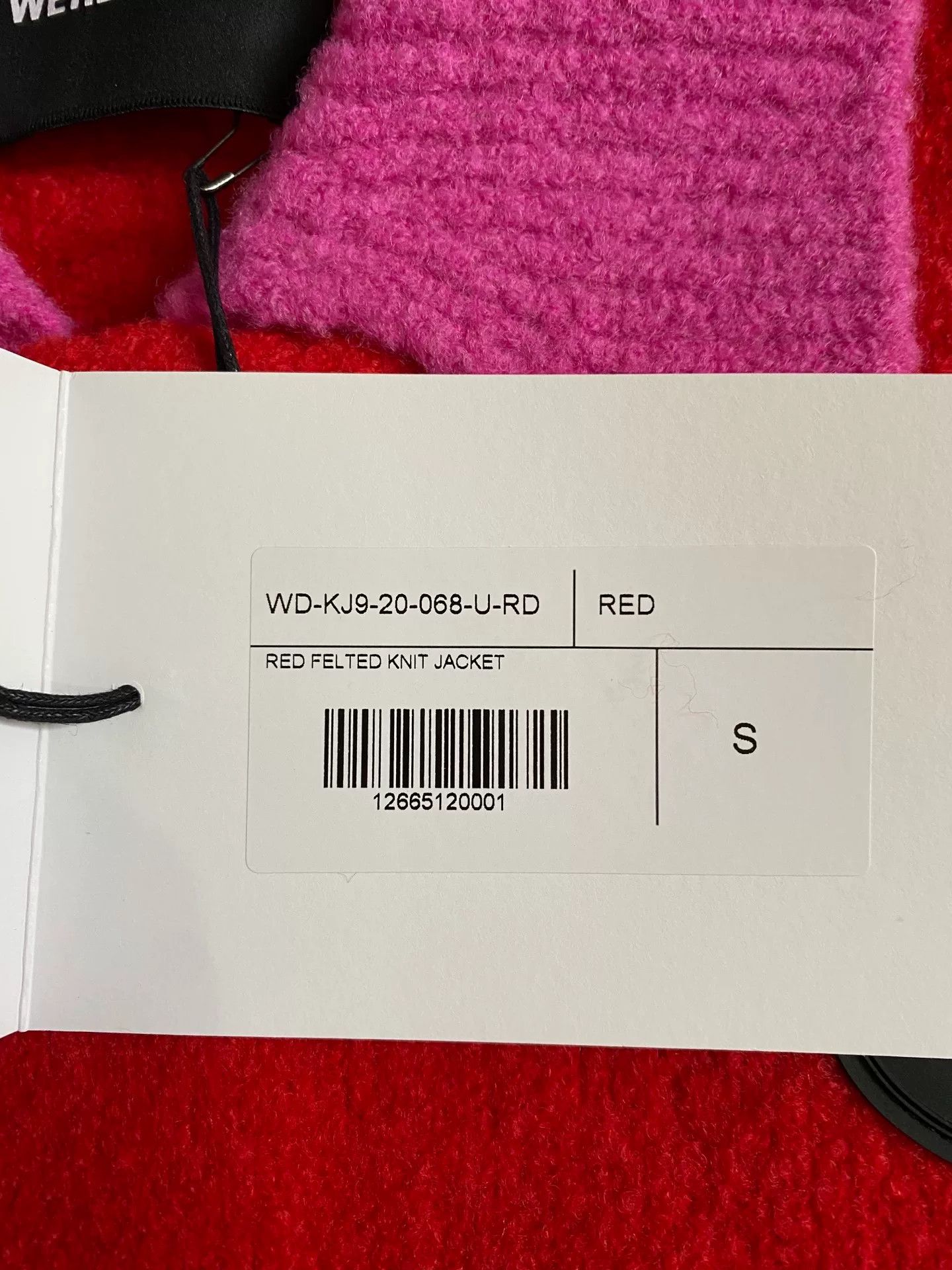 WE11DONE red and pink knit cardigan with logo Size M / US 6-8 / IT 42-44 - 7 Thumbnail