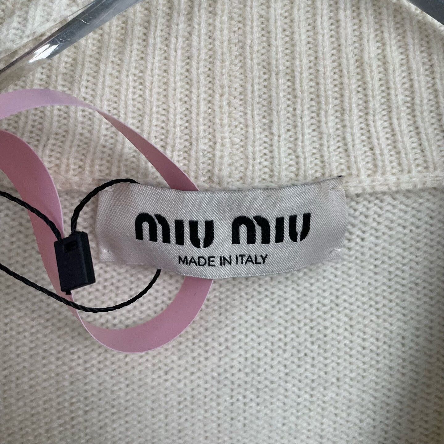 Miu Miu miu miu white knitted cardigan size 36 Size S / US 4 / IT 40 - 2 Thumbnail