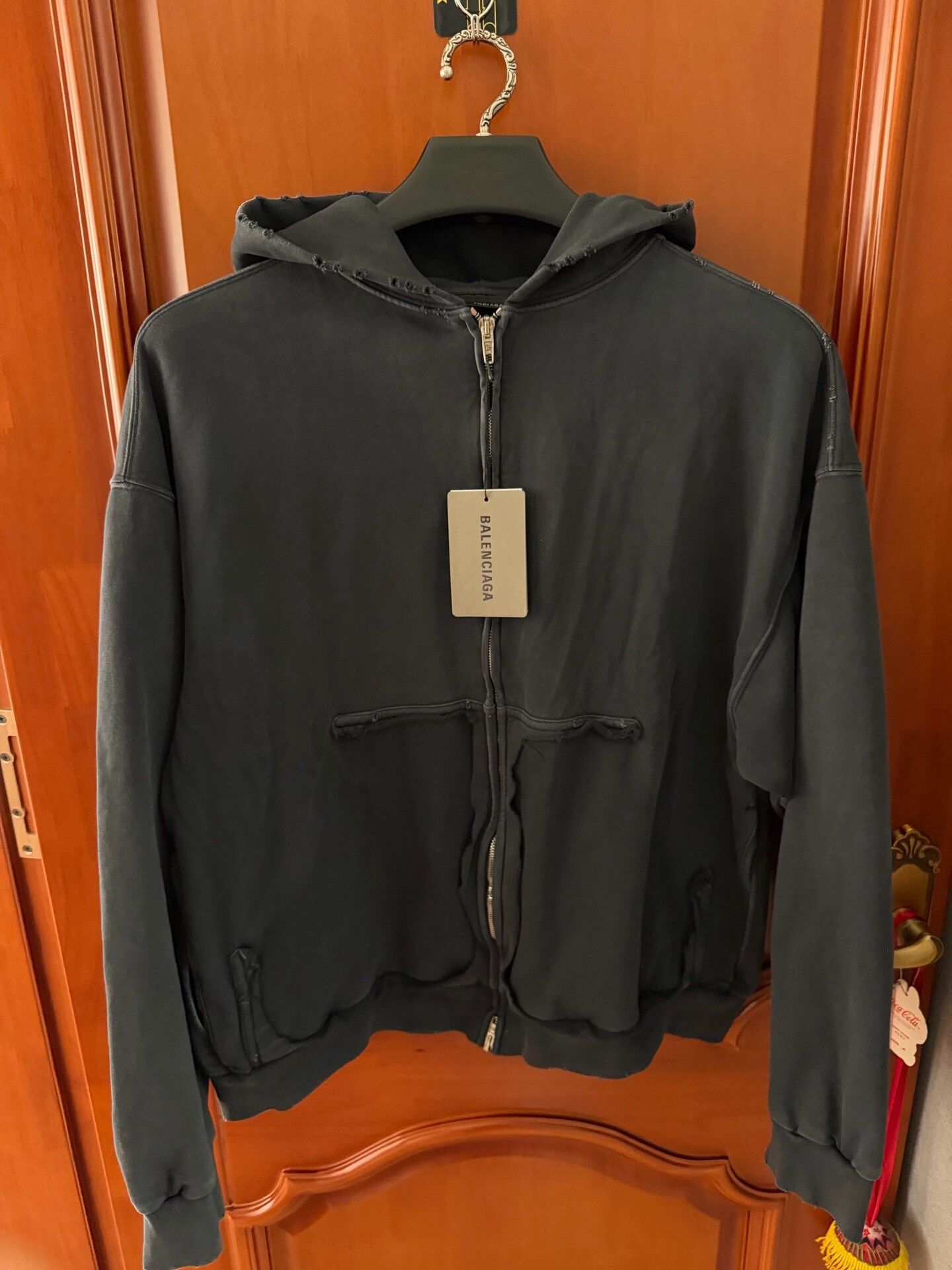Balenciaga balenciaga zip-up hooded sweatshirt XXS Size XXS / US 00 / IT 34 - 2 Thumbnail