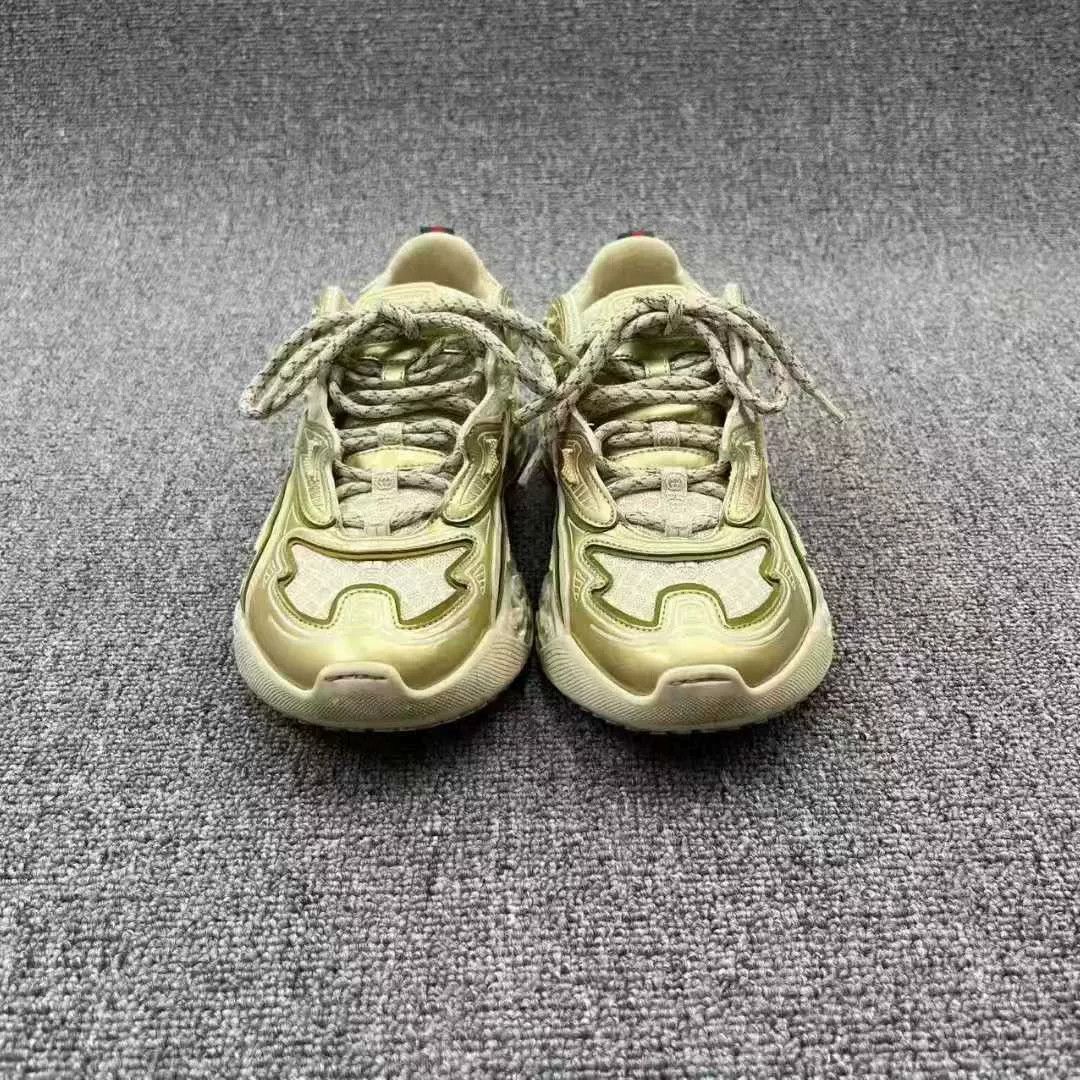 Gucci Gucci Cub3D Champaign Gold Sneakers Size US 7 / IT 37 - 2 Thumbnail