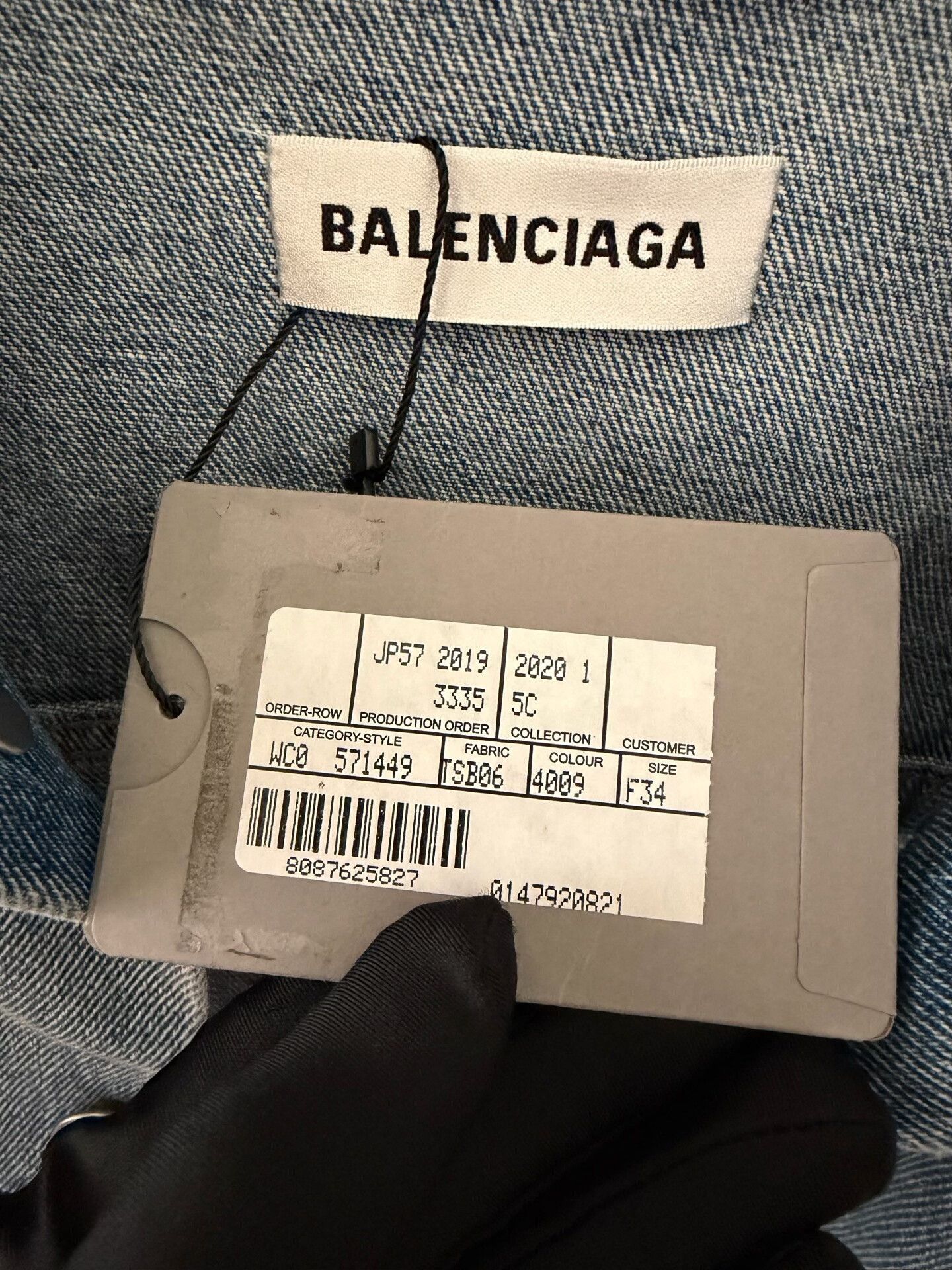 Balenciaga balenciaga rhinestone logo denim jacket Size US XS / EU 42 / 0 - 3 Thumbnail