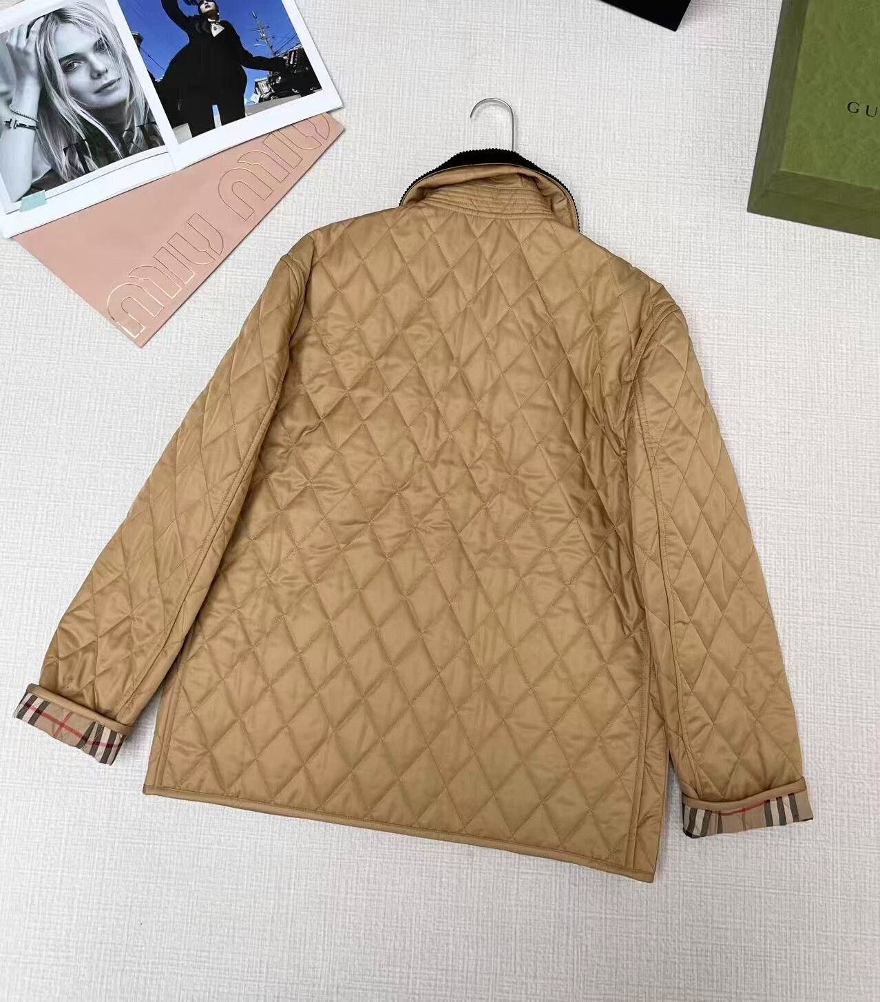 Burberry Burberry Women's Gold Cotton Long Coat Size XL / US 12-14 / IT 48-50 - 2 Thumbnail