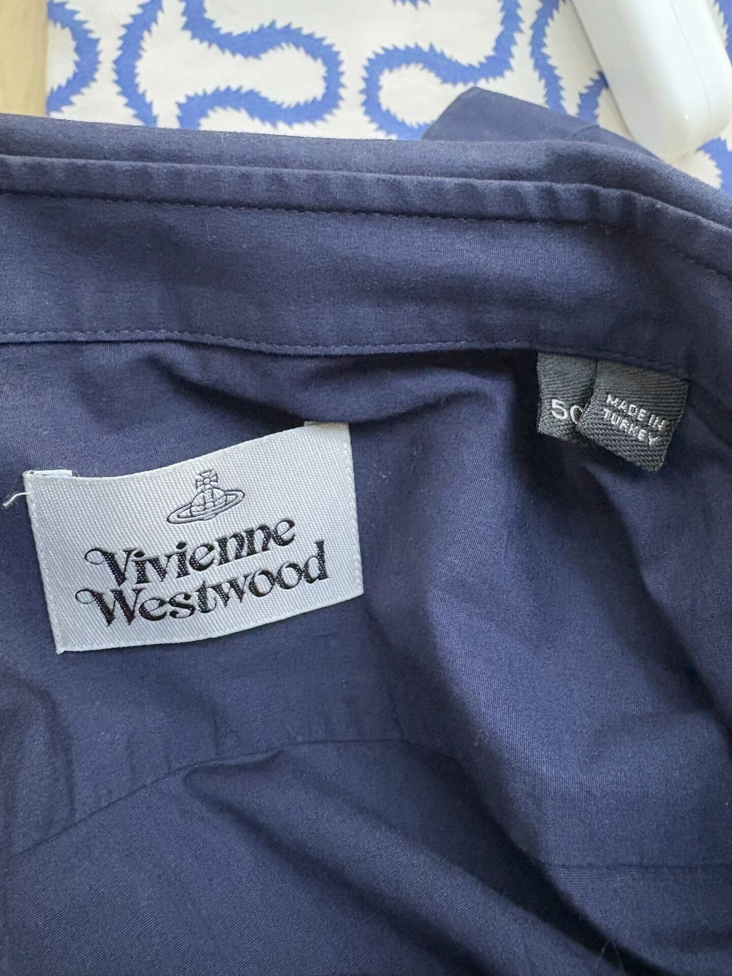 Vivienne Westwood Vivienne Westwood Navy Saturn Shirt Size US M / EU 48-50 / 2 - 7 Thumbnail