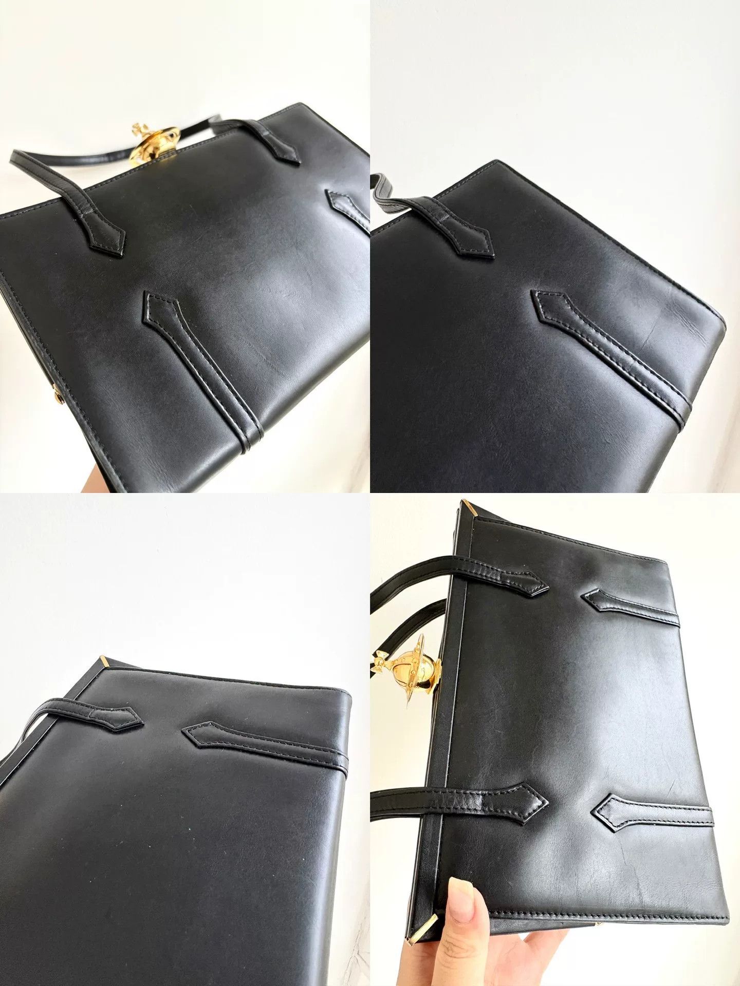 Vivienne Westwood Vivienne Westwood Black Saturn Shoulder Bag Size ONE SIZE - 9 Thumbnail