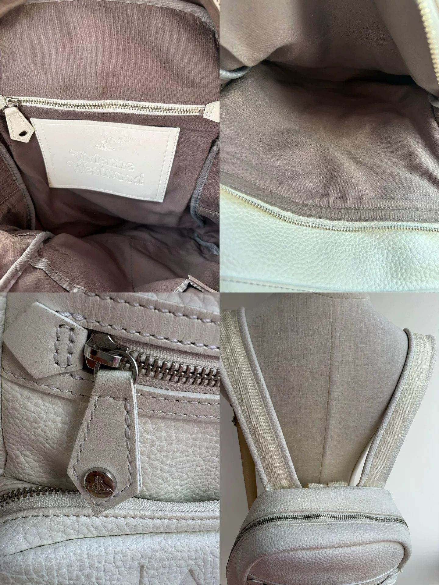 Vivienne Westwood Vivienne Westwood White Saturn Backpack Size ONE SIZE - 9 Thumbnail