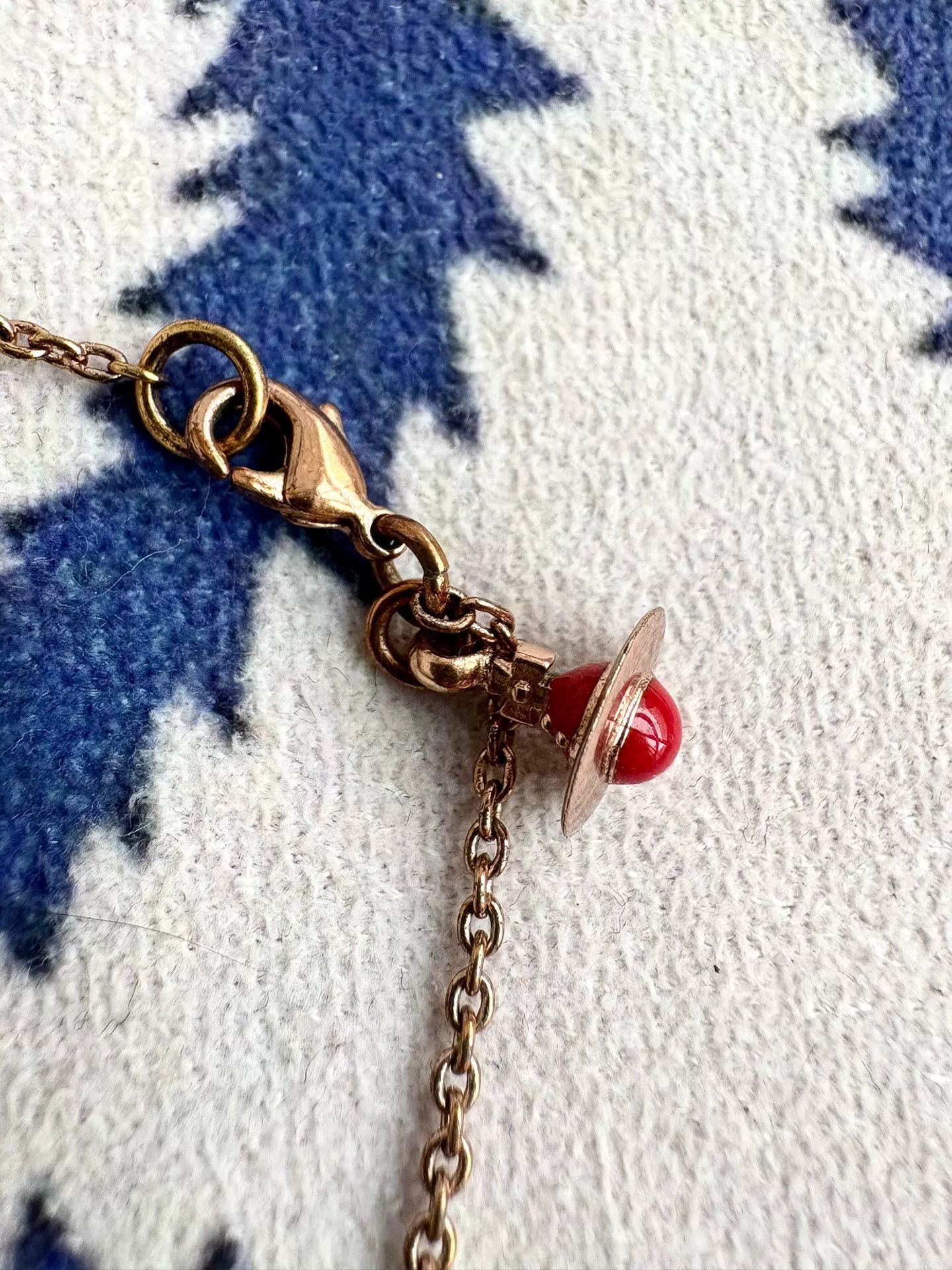 Vivienne Westwood Vivienne Westwood Red Heart Saturn Necklace Size ONE SIZE - 3 Thumbnail