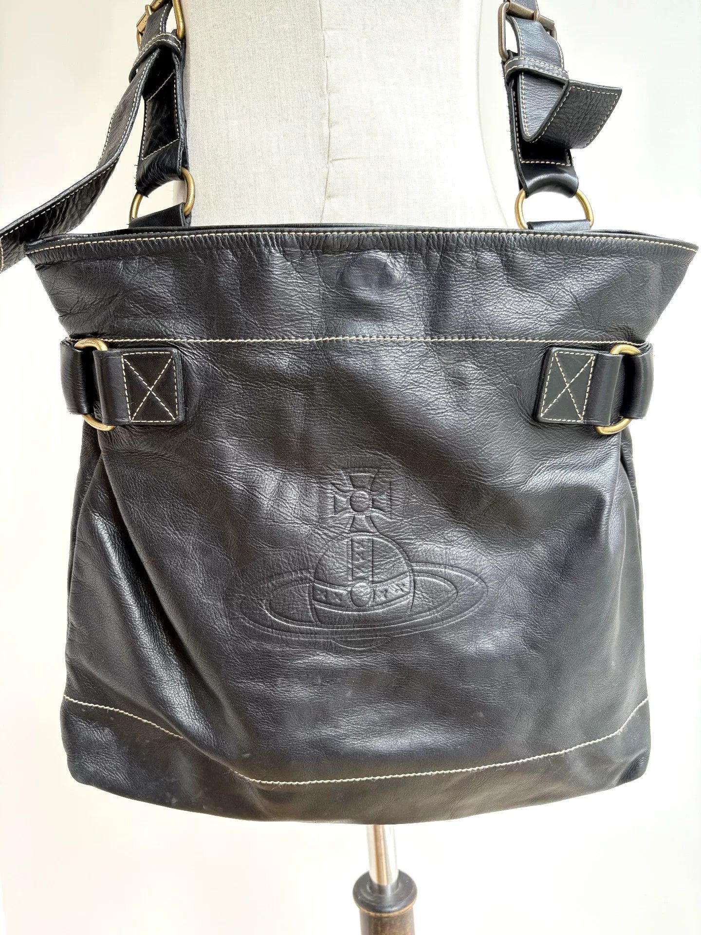 Vivienne Westwood Vivienne Westwood Vintage Black Leather Bag Size ONE SIZE - 5 Thumbnail