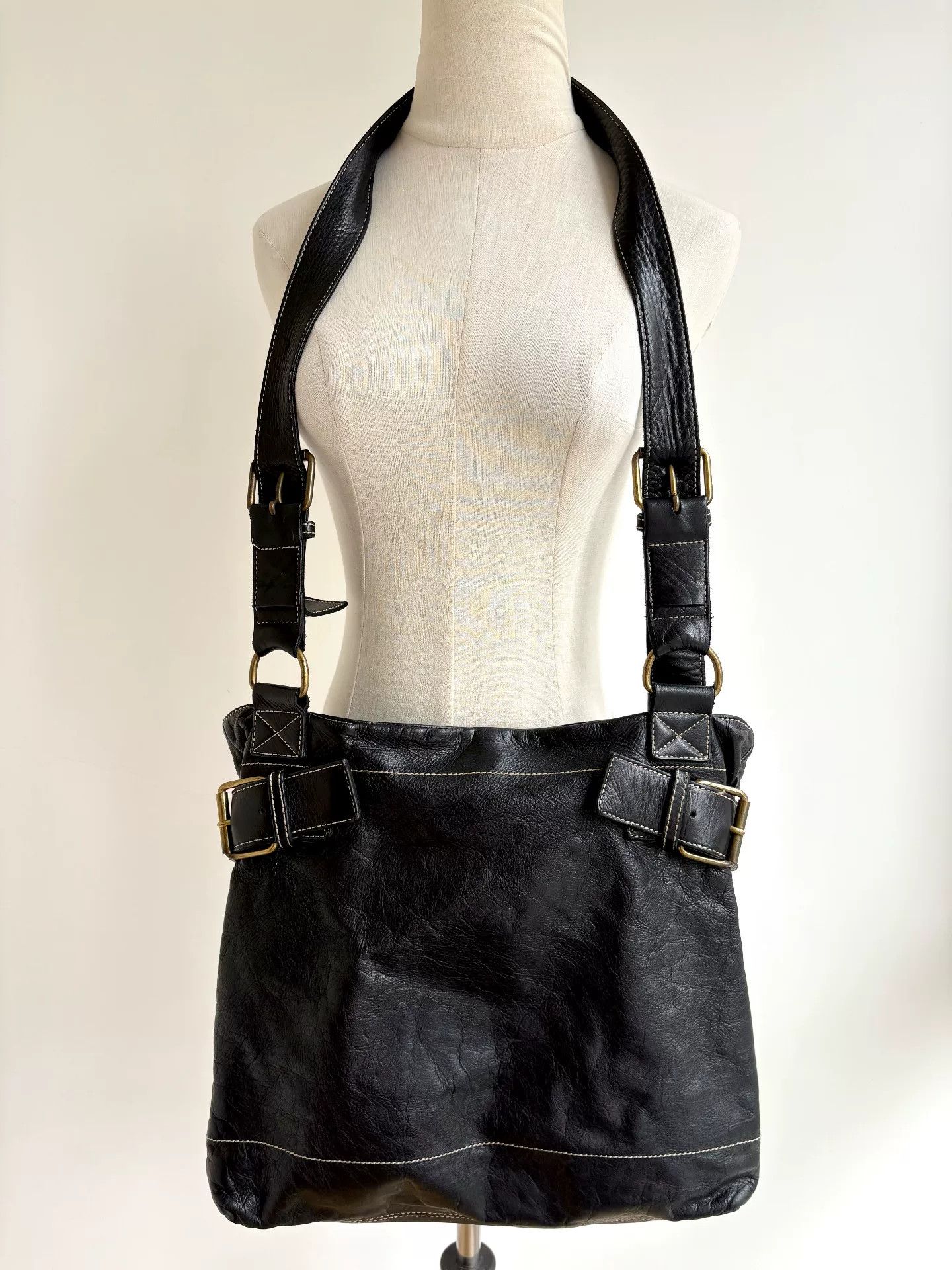 Vivienne Westwood Vivienne Westwood Vintage Black Leather Bag Size ONE SIZE - 3 Thumbnail