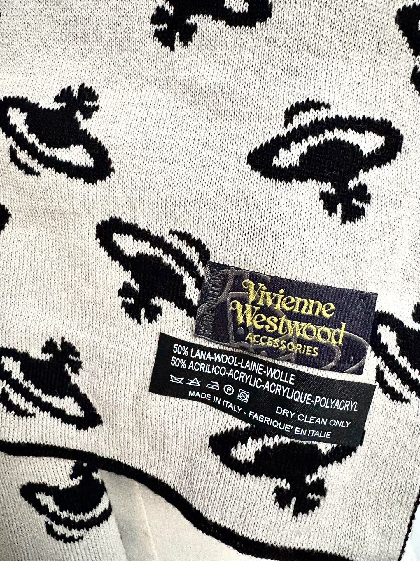Vivienne Westwood Vivienne Westwood Black and White Scarf Size ONE SIZE - 5 Thumbnail