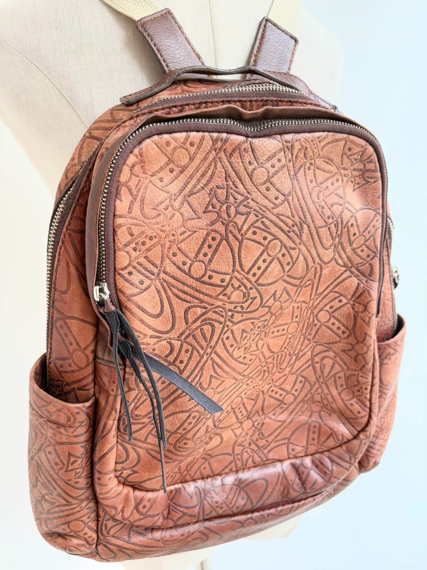 Vivienne Westwood Vivienne Westwood Brown Saturn Backpack Size ONE SIZE - 2 Thumbnail