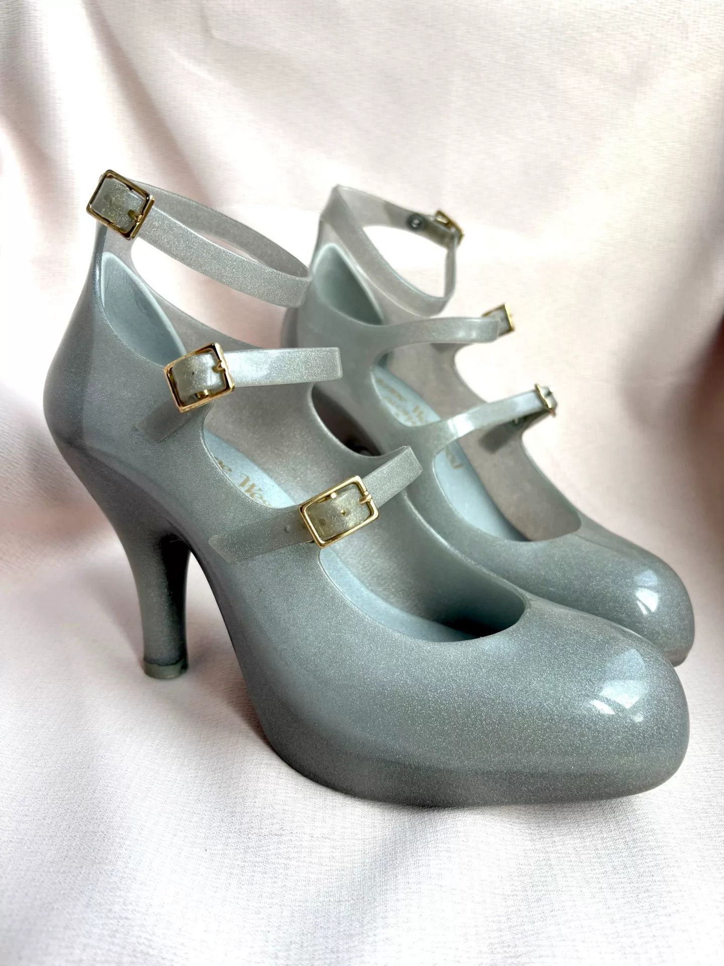 Vivienne Westwood Vivienne Westwood Silver Mary Jane Heels Size US 8 / IT 38 - 3 Thumbnail