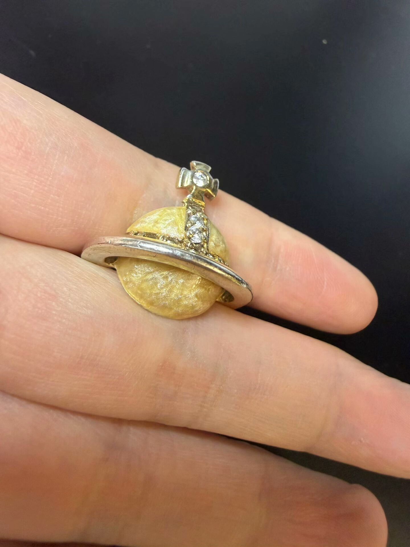 Vivienne Westwood Vivienne Westwood Saturn Pearl Ring Size ONE SIZE - 3 Thumbnail