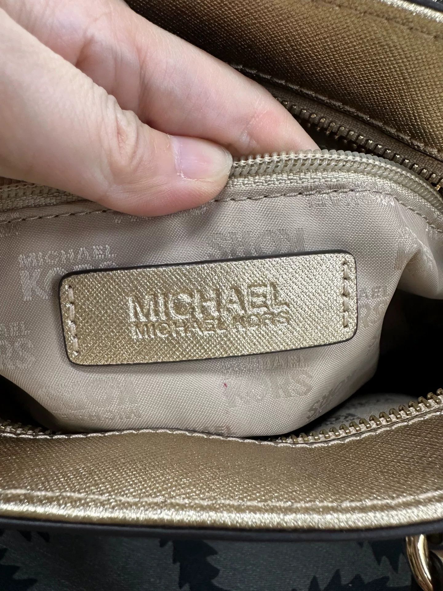 Michael Kors Gold Studded Michael Kors Handbag Size ONE SIZE - 4 Thumbnail