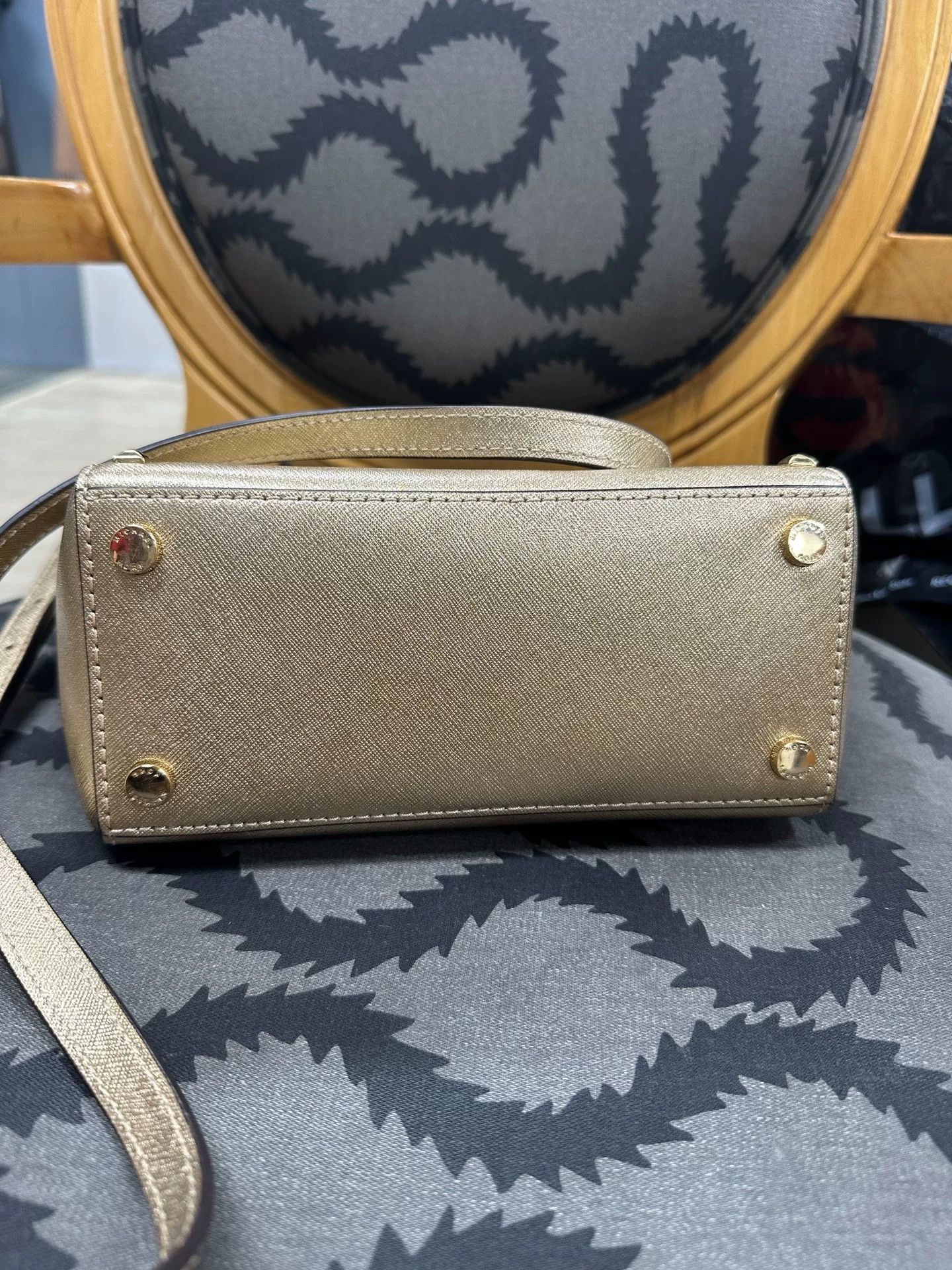Michael Kors Gold Studded Michael Kors Handbag Size ONE SIZE - 2 Thumbnail