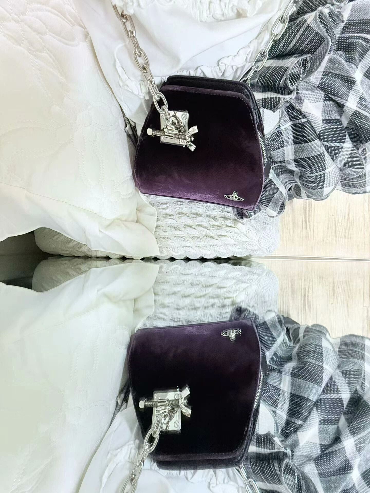 Vivienne Westwood Vivienne Westwood Velvet Crossbody Bag Size ONE SIZE - 6 Thumbnail
