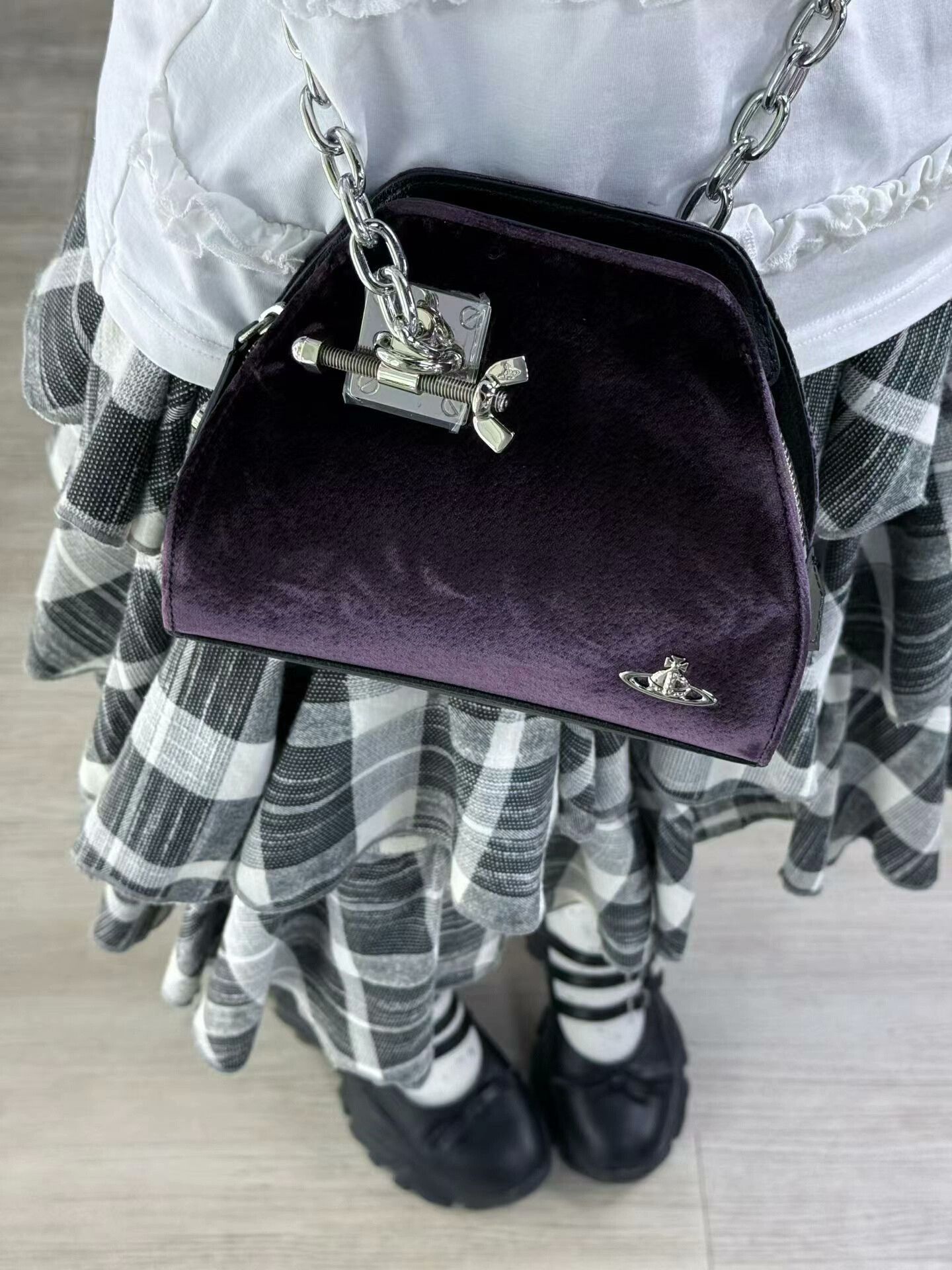 Vivienne Westwood Vivienne Westwood Velvet Crossbody Bag Size ONE SIZE - 2 Thumbnail