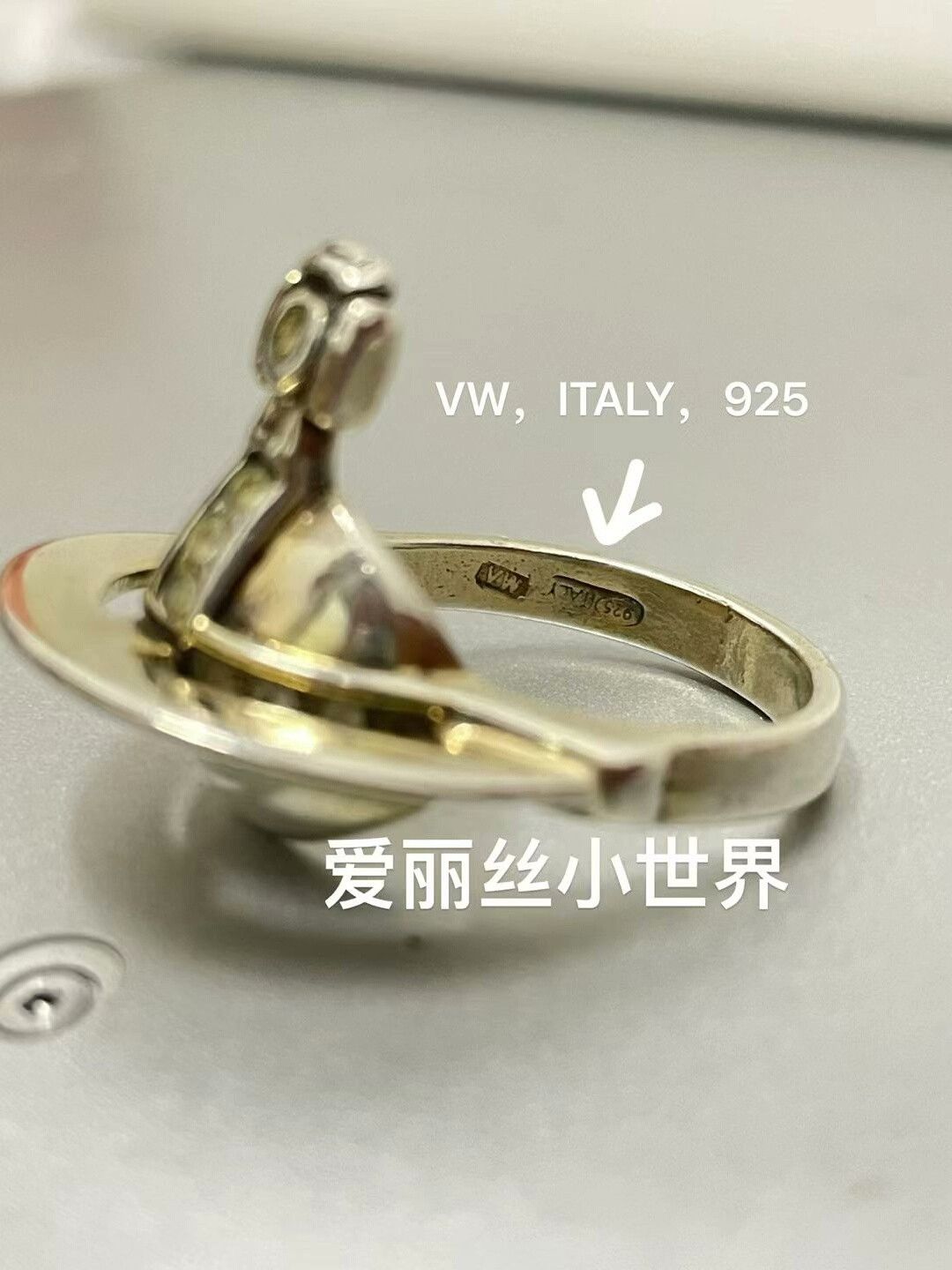 Vivienne Westwood Vivienne Westwood Saturn Ring Size L Size ONE SIZE - 6 Thumbnail