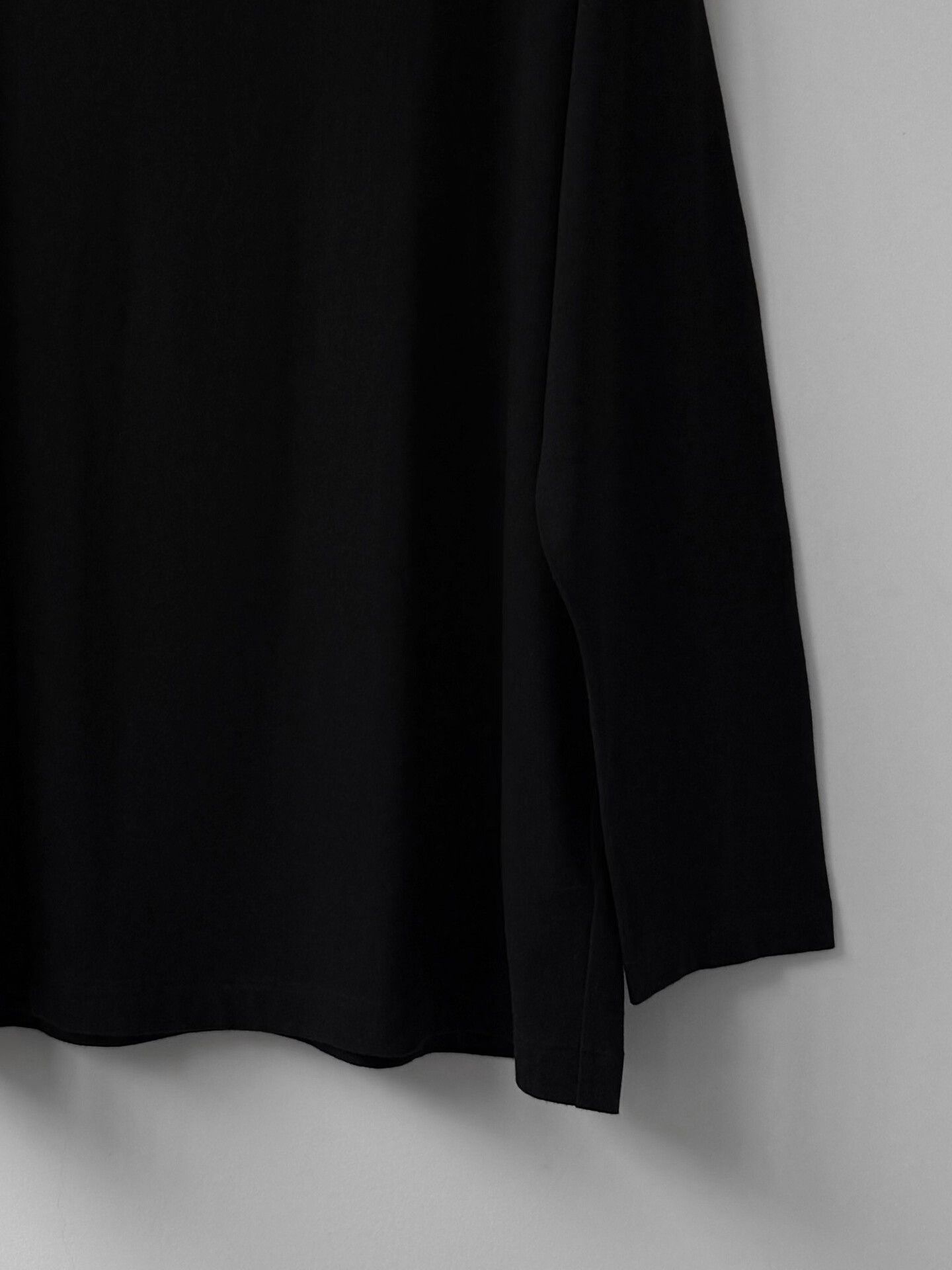 Yohji Yamamoto Yohji Yamamoto Black Cotton Long Sleeve Top Size US L / EU 52-54 / 3 - 5 Thumbnail