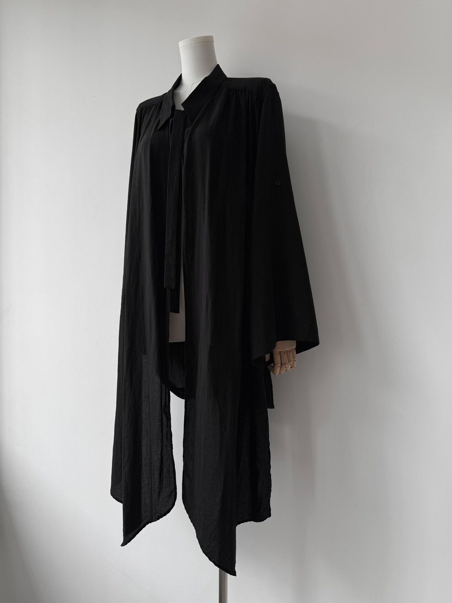 Limi Feu Yohji Yamamoto Black Flowing Shirt Size S / US 4 / IT 40 - 3 Thumbnail