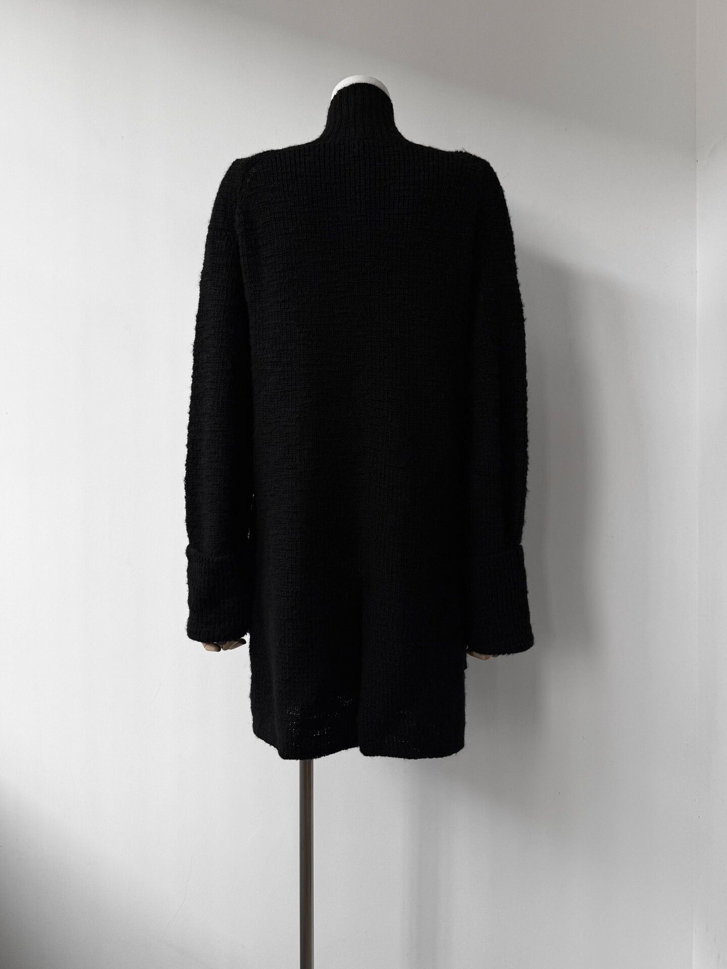 Yohji Yamamoto Yohji Yamamoto Black Wool Knit Tunic Size M / US 6-8 / IT 42-44 - 4 Thumbnail