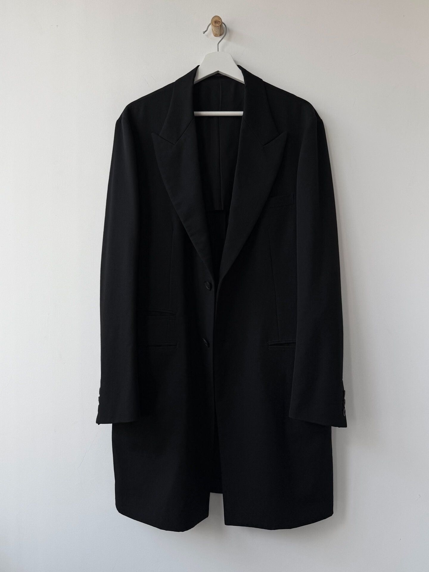 Yohji Yamamoto Yohji Yamamoto Pour Homme Black Suit Jacket Size US M / EU 48-50 / 2 - 2 Thumbnail