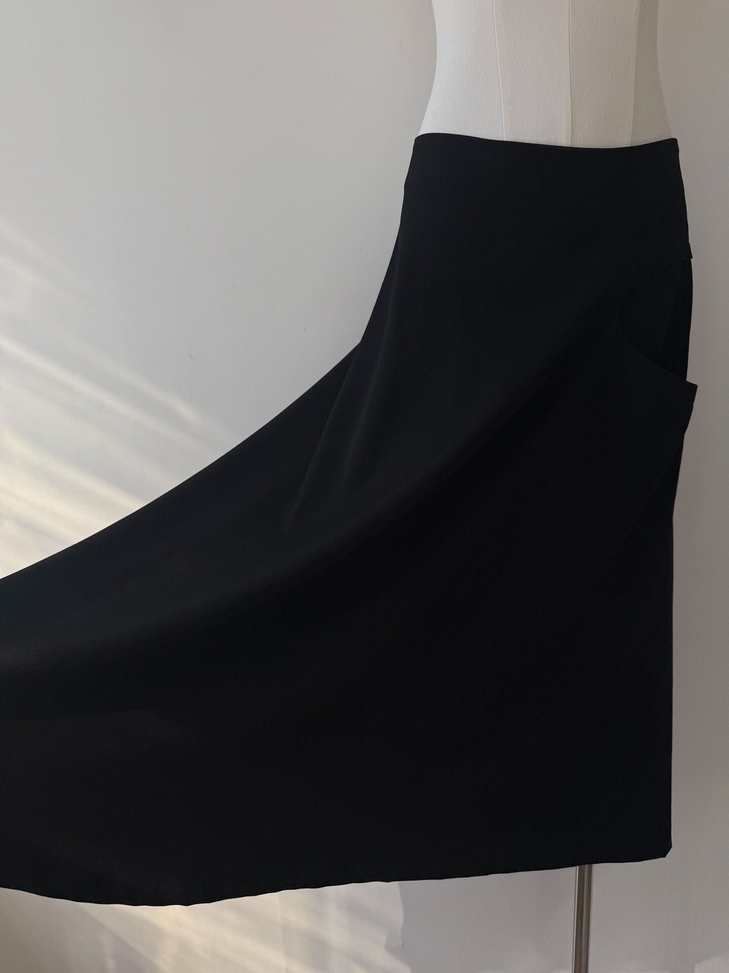 Y's Yohji Yamamoto Y's Black Asymmetrical Long Skirt Size 22" - 8 Thumbnail