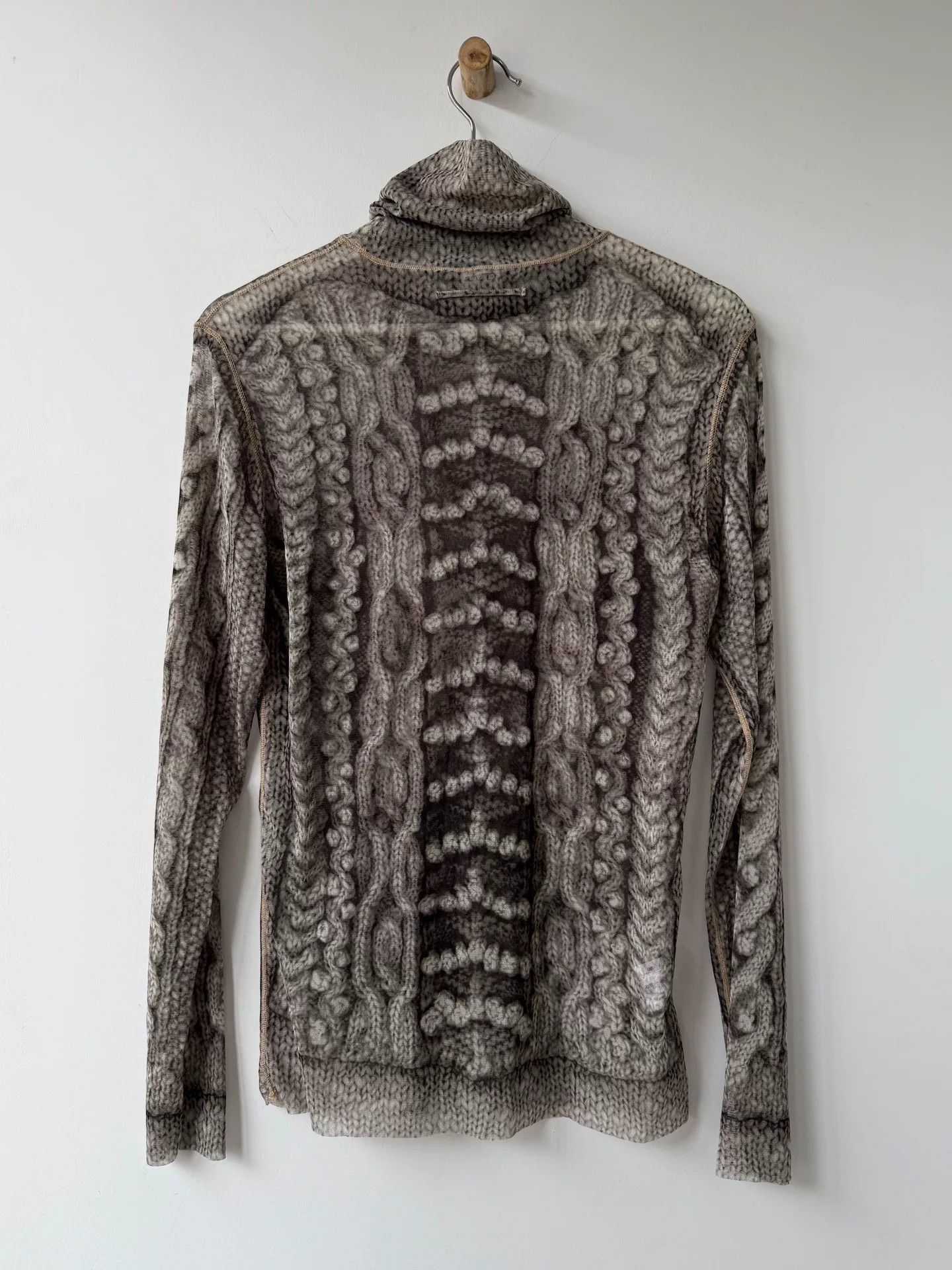 Jean Paul Gaultier Jean Paul Gaultier Sheer Knit High Collar Sweater Size L / US 10 / IT 46 - 6 Thumbnail