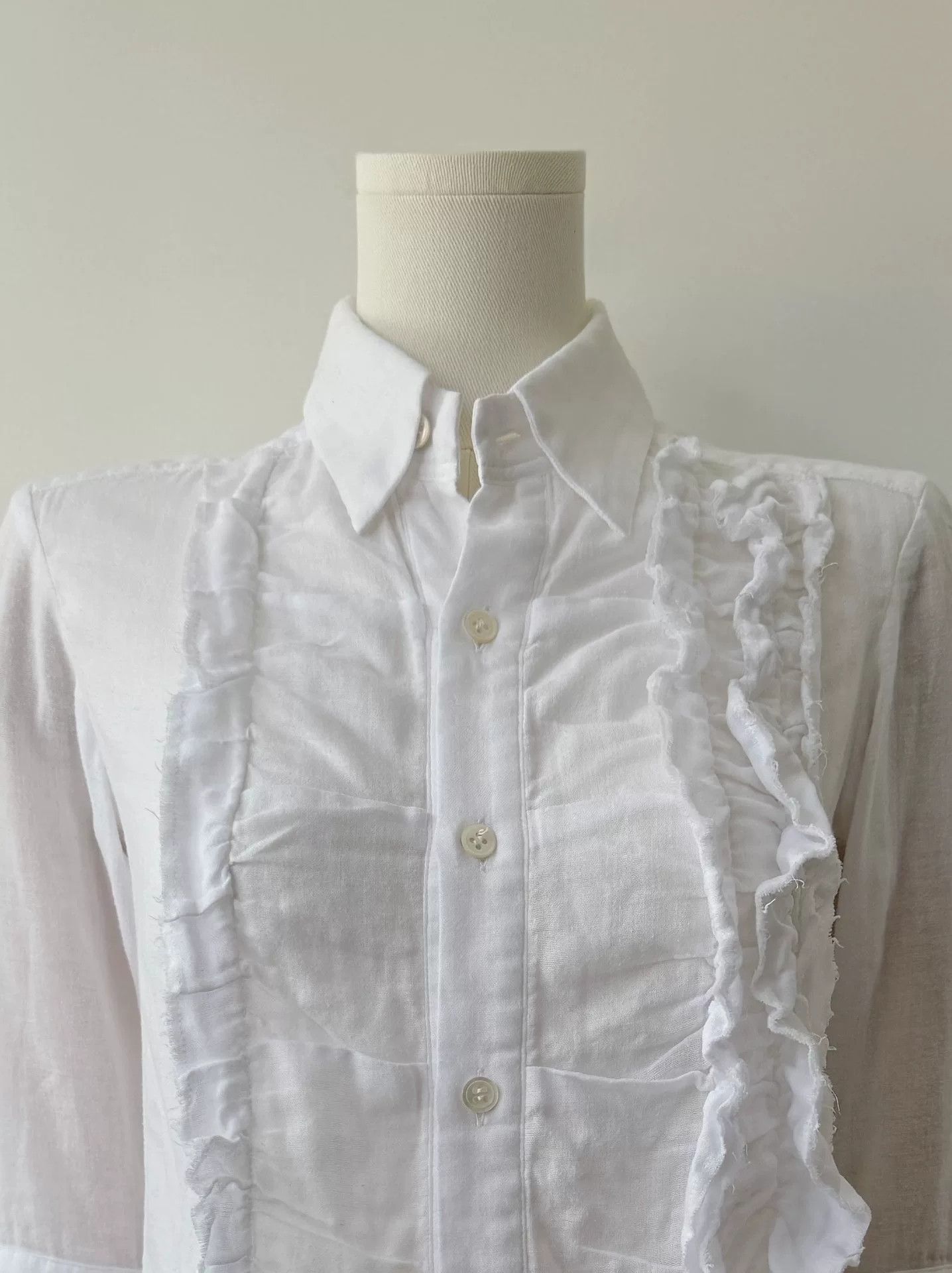 Y's Yohji Yamamoto Y's 90s Ruffled Shirt Size S / US 4 / IT 40 - 2 Thumbnail