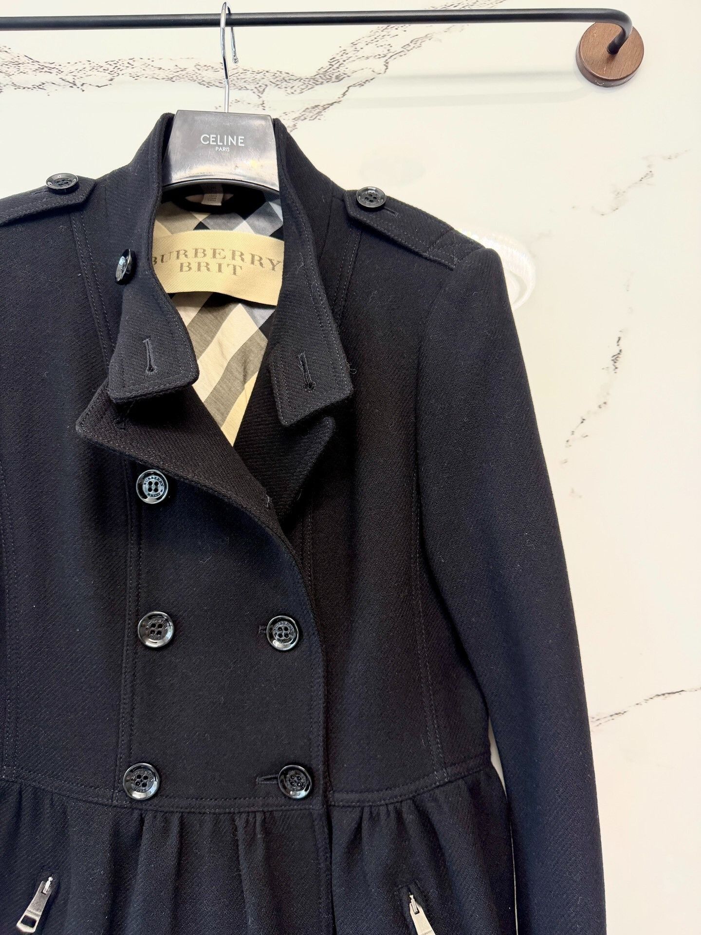 Burberry Burberry Black Coat for Women Size S / US 4 / IT 40 - 2 Thumbnail