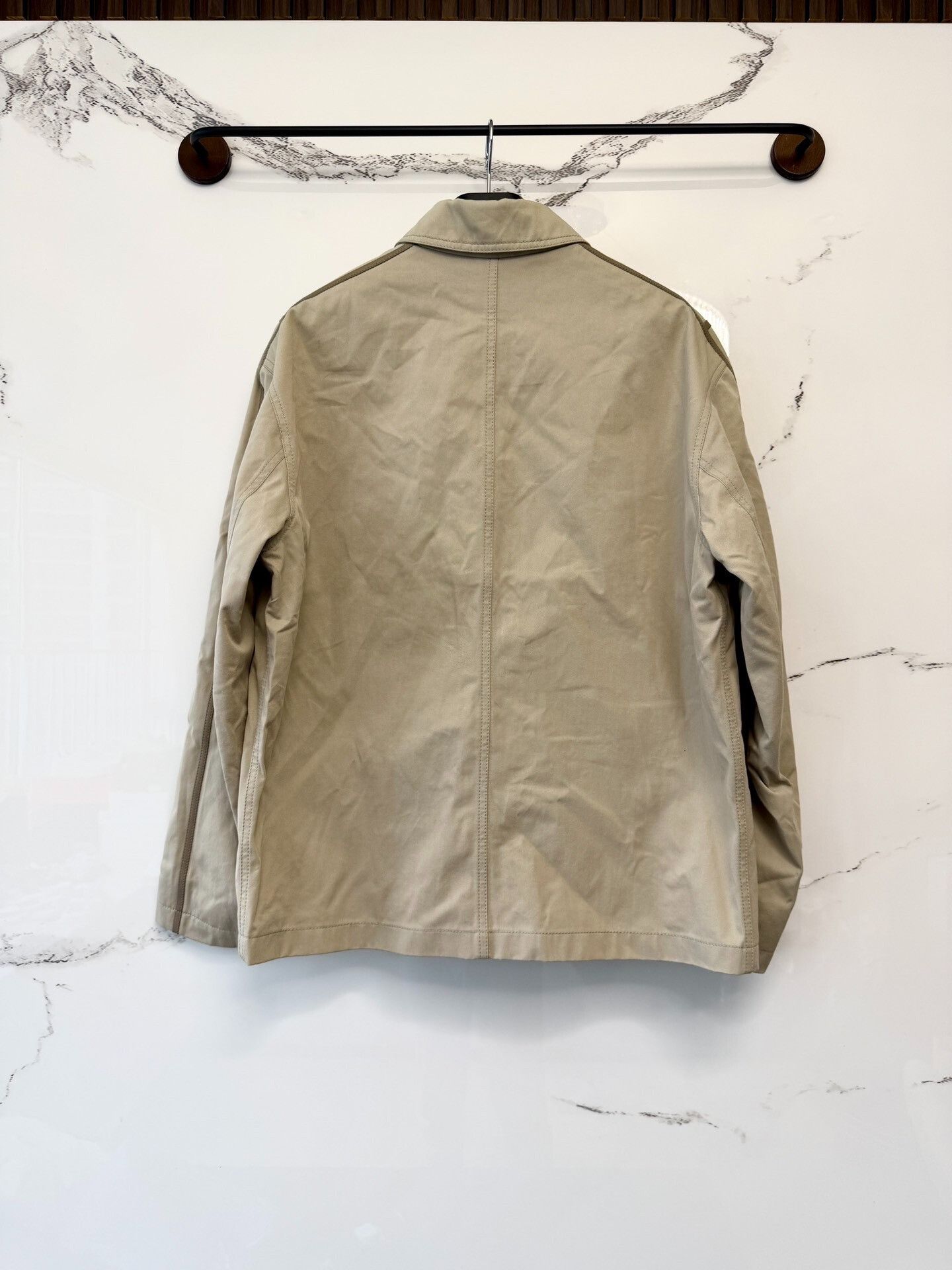 Hermes Hermès Khaki Color Leather Jacket Size US L / EU 52-54 / 3 - 4 Thumbnail