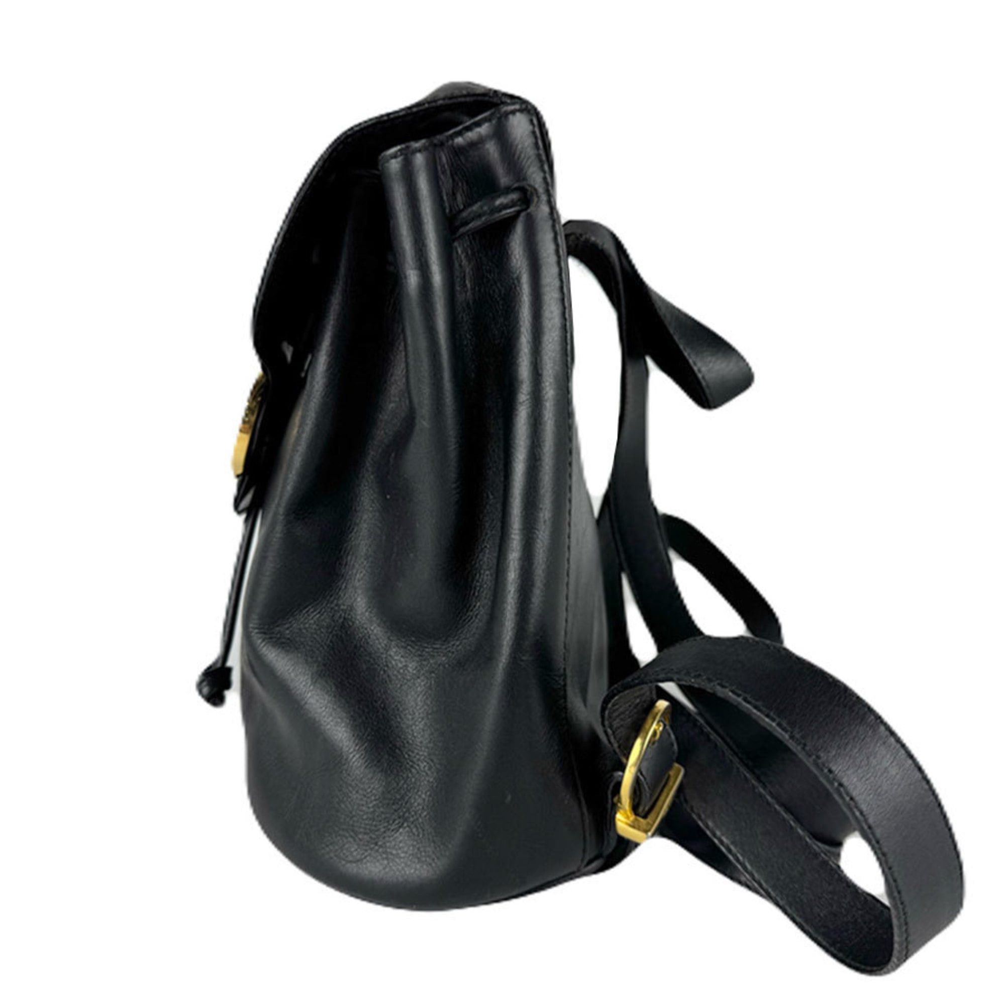 Salvatore Ferragamo Salvatore Ferragamo Gancini Backpack in Black Leather for Women (z8391) Size ONE SIZE - 2 Thumbnail