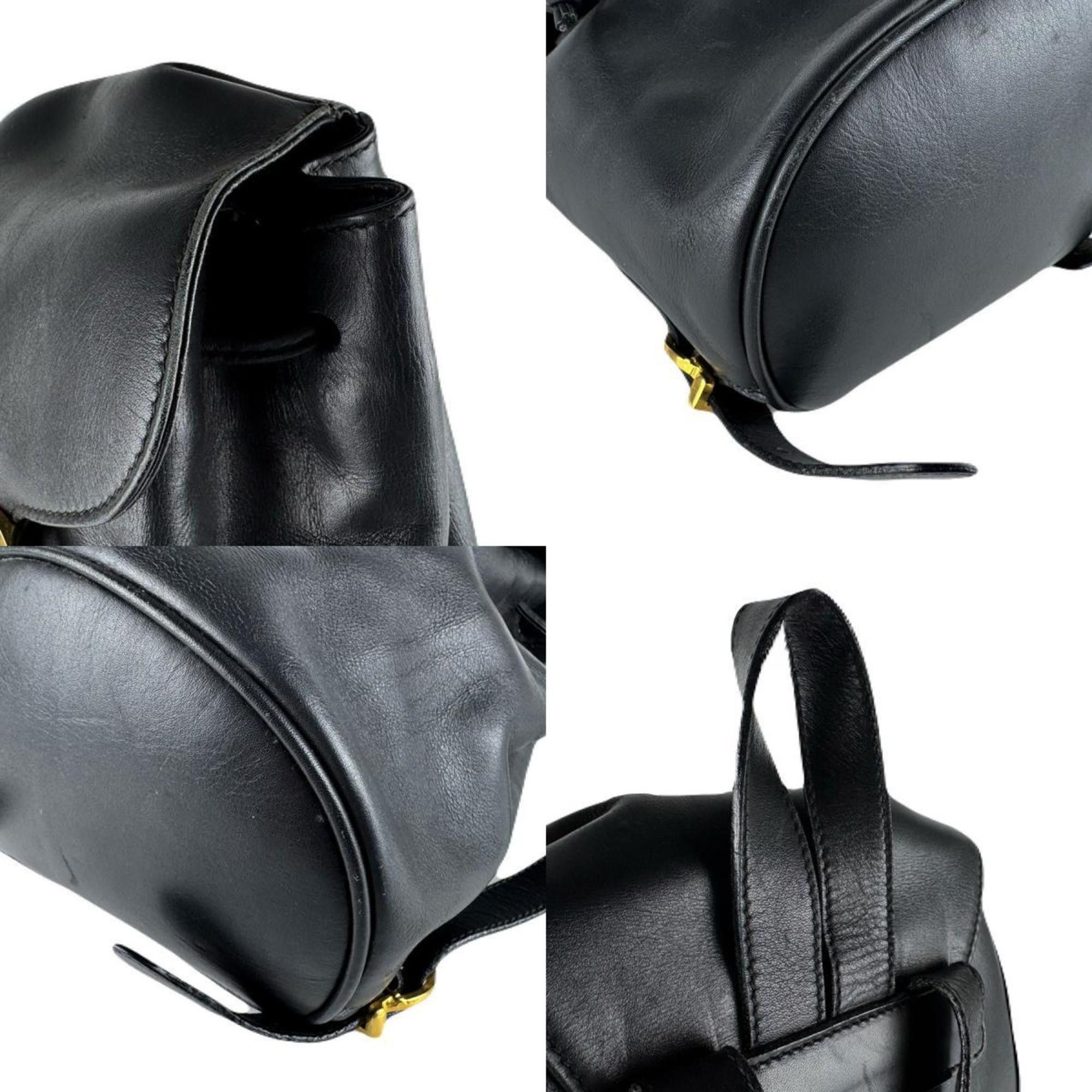 Salvatore Ferragamo Salvatore Ferragamo Gancini Backpack in Black Leather for Women (z8391) Size ONE SIZE - 4 Thumbnail
