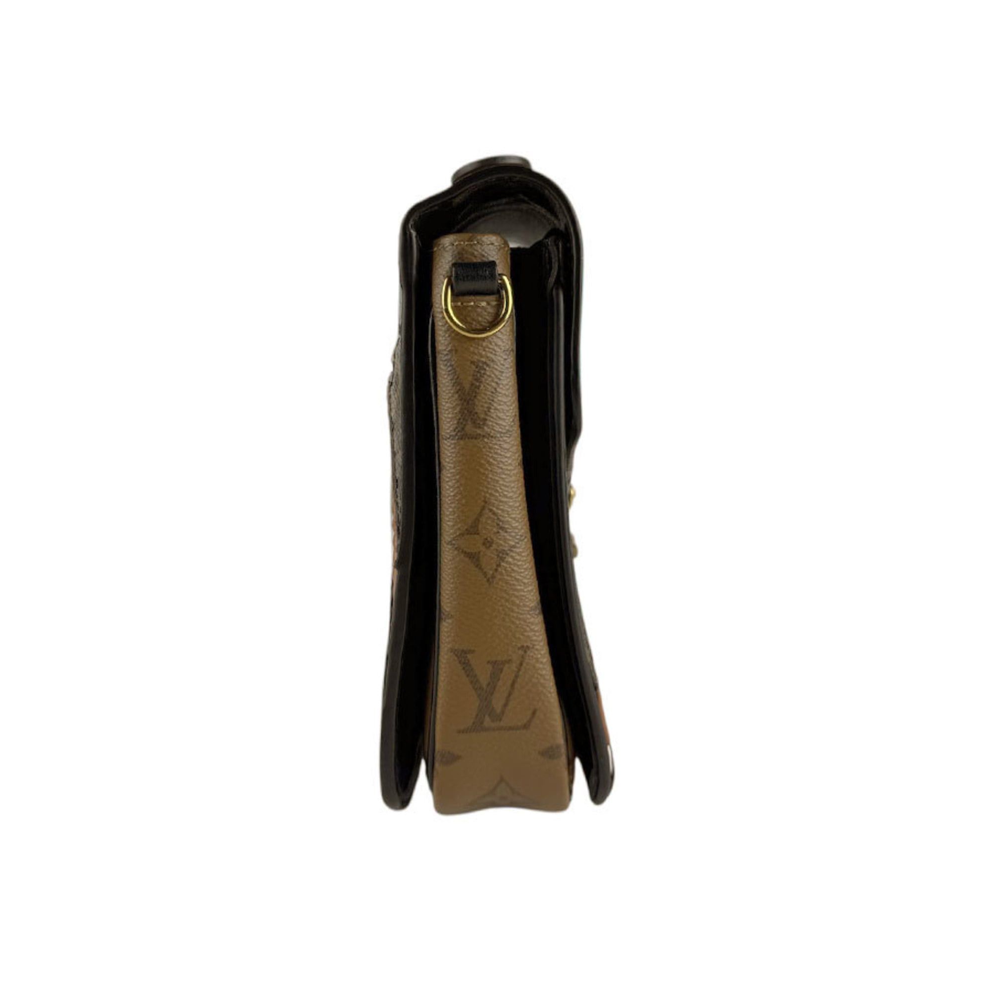 Louis Vuitton Louis Vuitton Monogram Metis MM Pochette Shoulder Bag in Leather/Monogram Canvas, Brown and Black, M43488 z8363 Size ONE SIZE - 2 Thumbnail