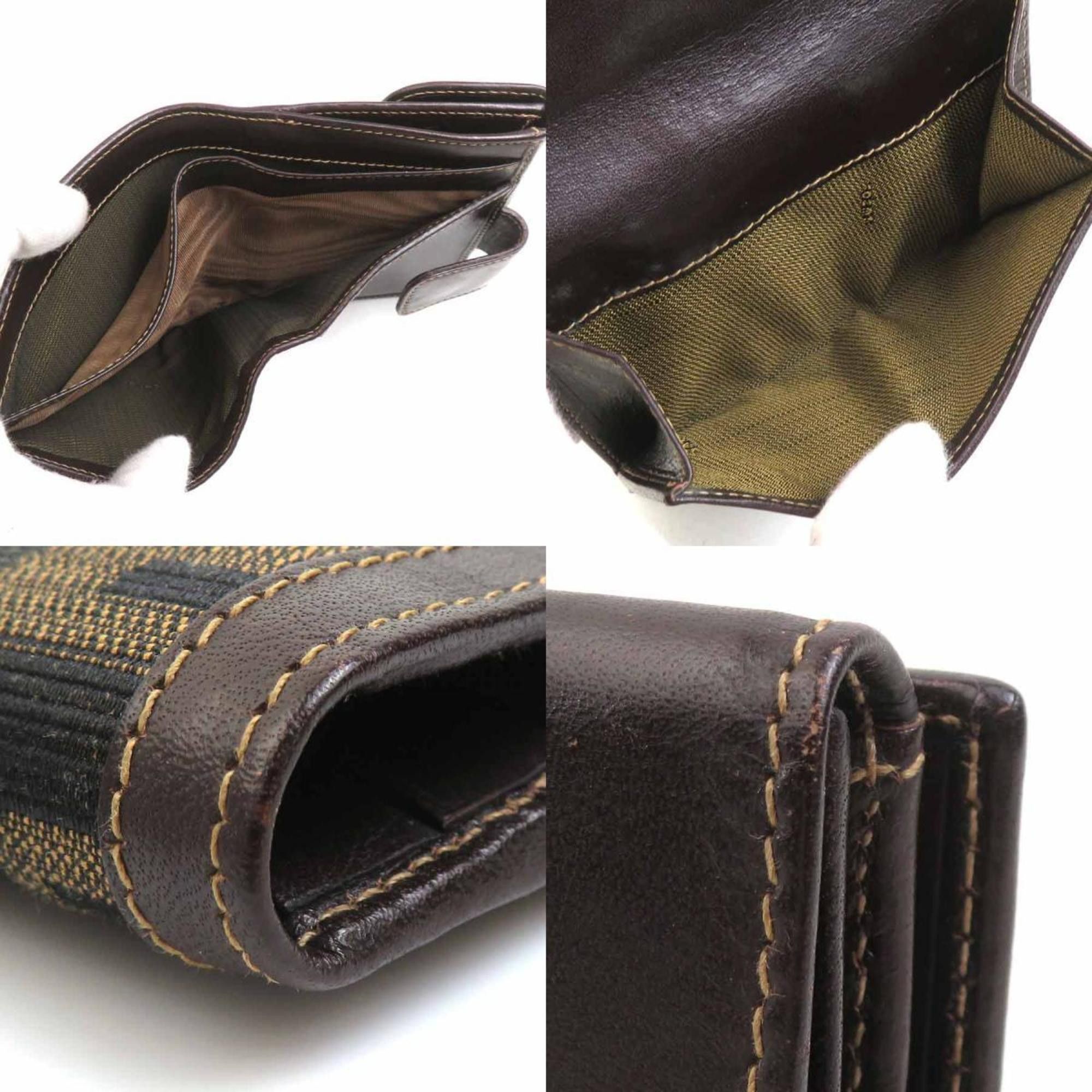 Fendi Fendi Bifold Wallet Zucca Canvas/Leather Brown Women's e61317a Size ONE SIZE - 3 Thumbnail