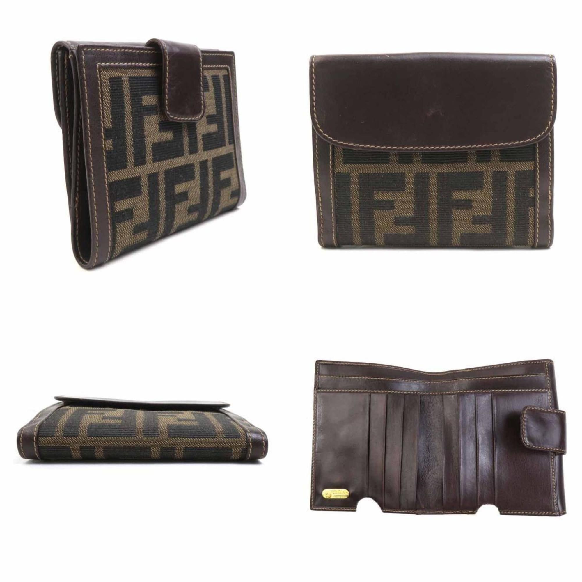 Fendi Fendi Bifold Wallet Zucca Canvas/Leather Brown Women's e61317a Size ONE SIZE - 2 Thumbnail