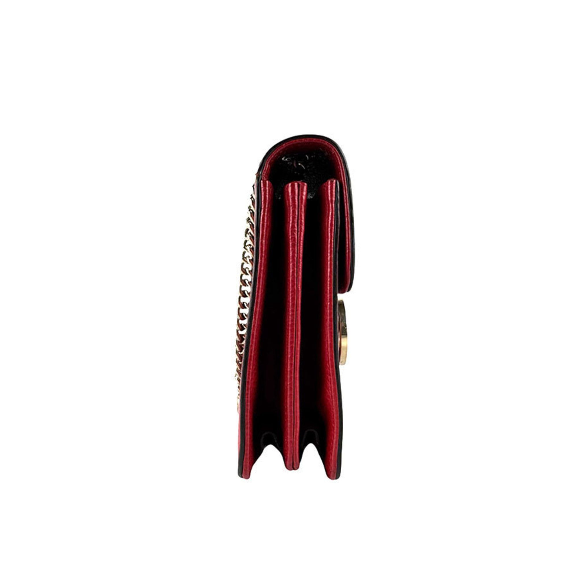 Gucci Gucci Interlocking G Leather Shoulder Bag, Red, Women's, 510304 z8373 Size ONE SIZE - 2 Thumbnail