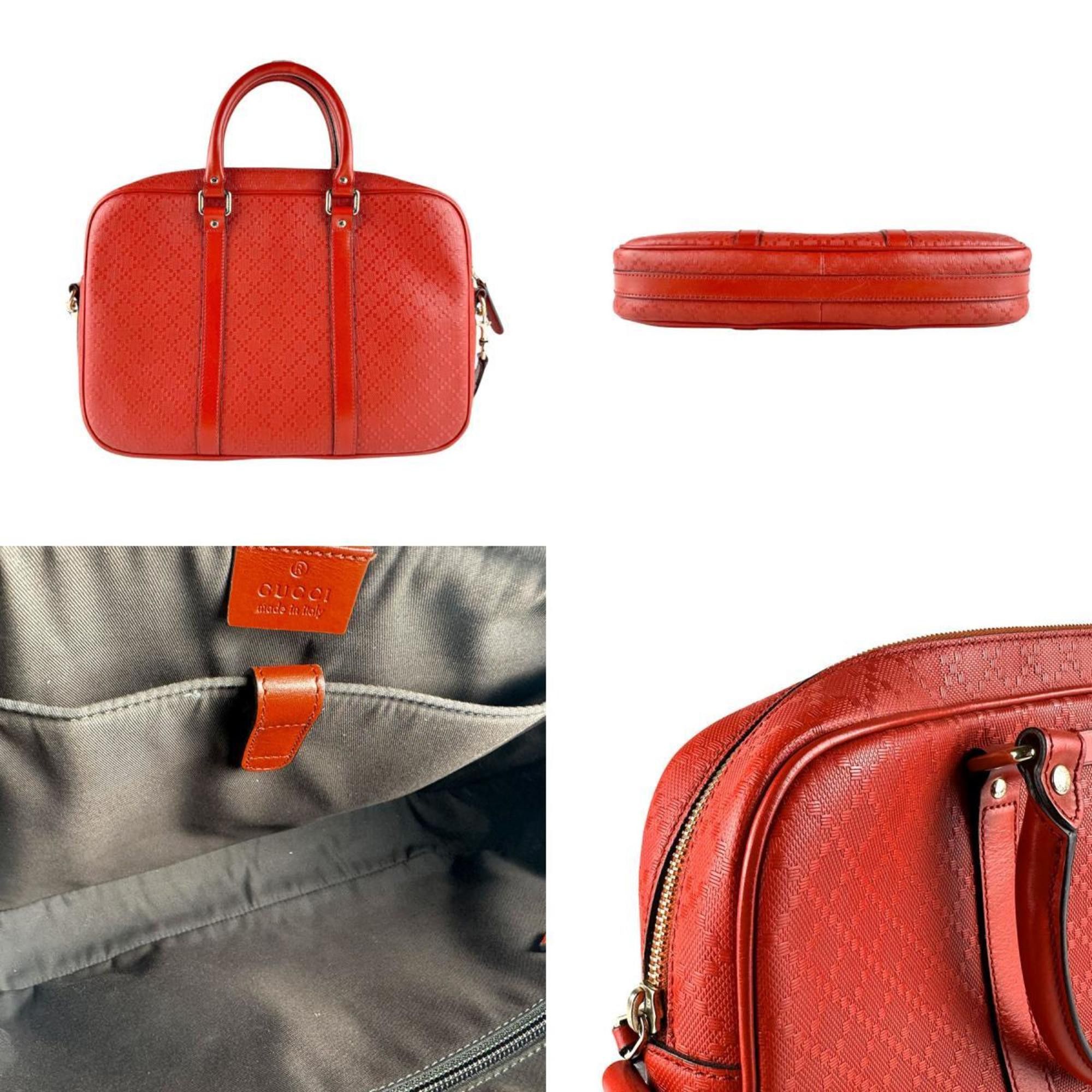 Gucci Gucci Diamante Leather Handbag Shoulder Bag in Orange, Men's, 344357 z8357 Size ONE SIZE - 3 Thumbnail