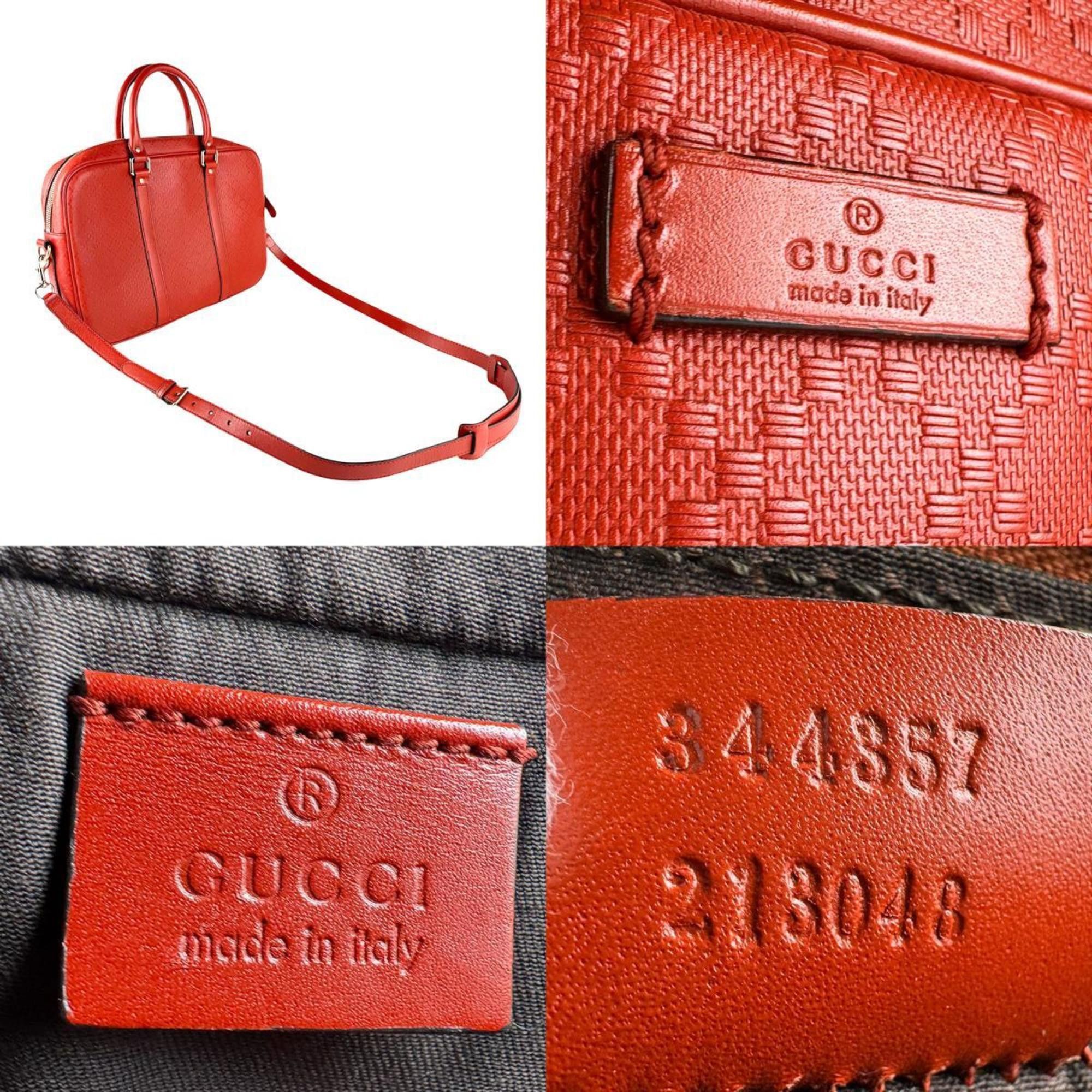 Gucci Gucci Diamante Leather Handbag Shoulder Bag in Orange, Men's, 344357 z8357 Size ONE SIZE - 5 Thumbnail