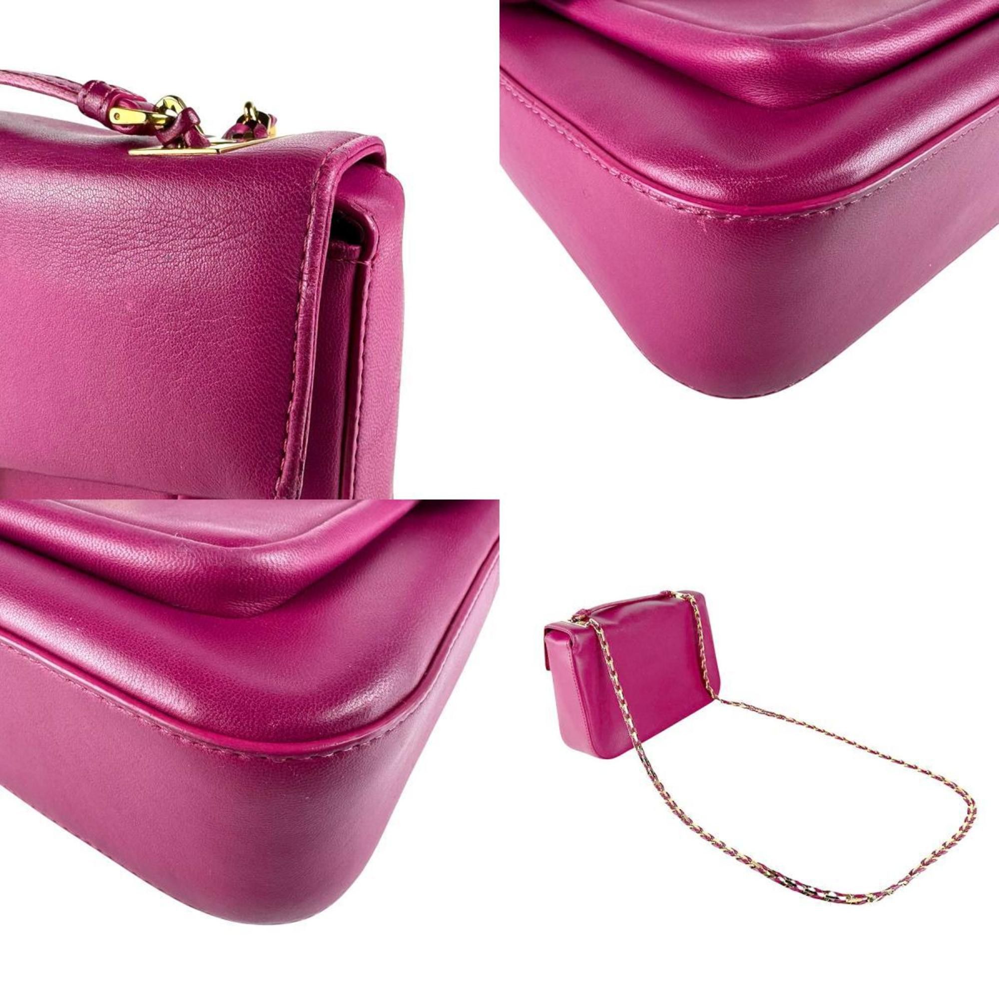 Fendi Magenta Leather Shoulder Bag for Women, 8BR677-P05 z8360