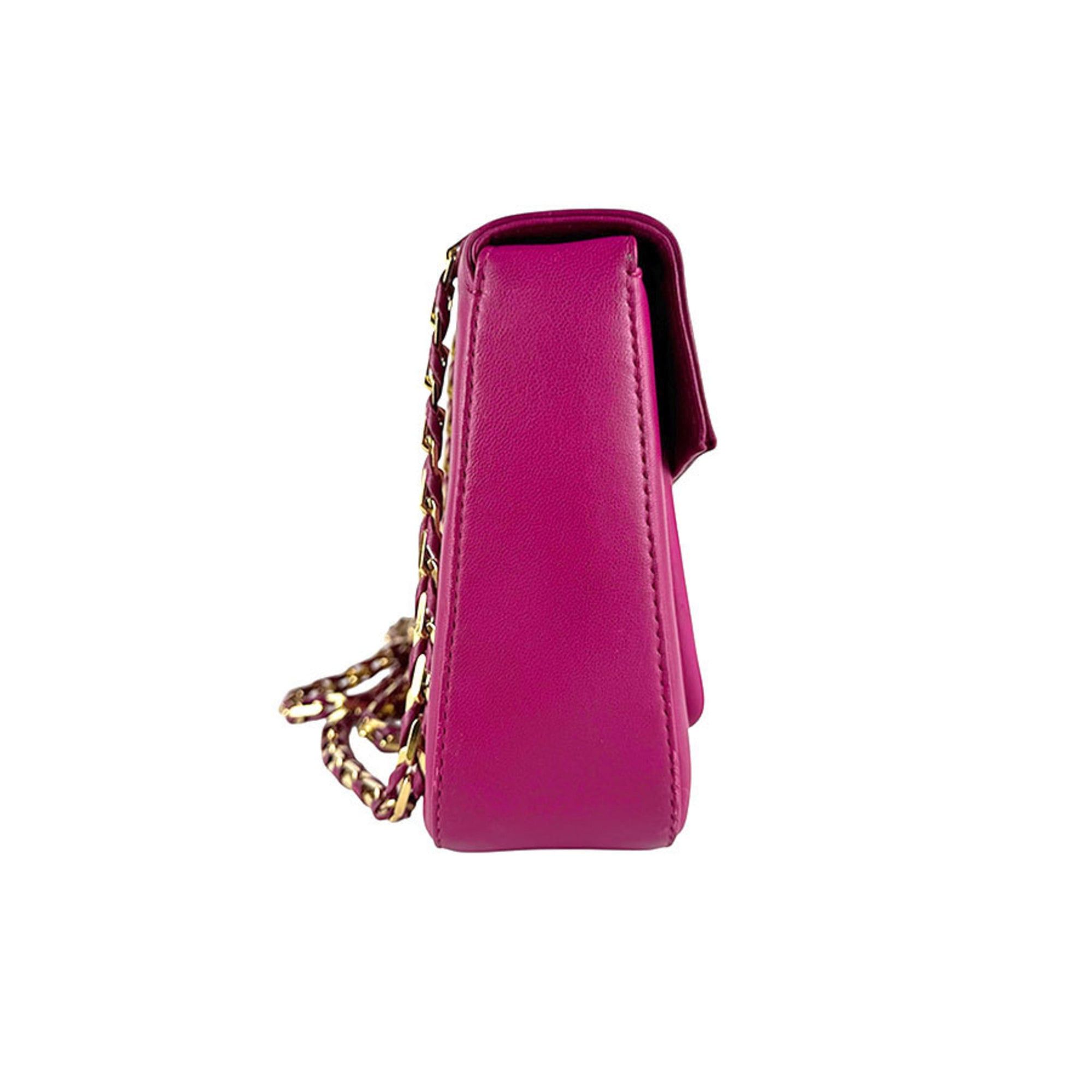 Fendi Magenta Leather Shoulder Bag for Women, 8BR677-P05 z8360
