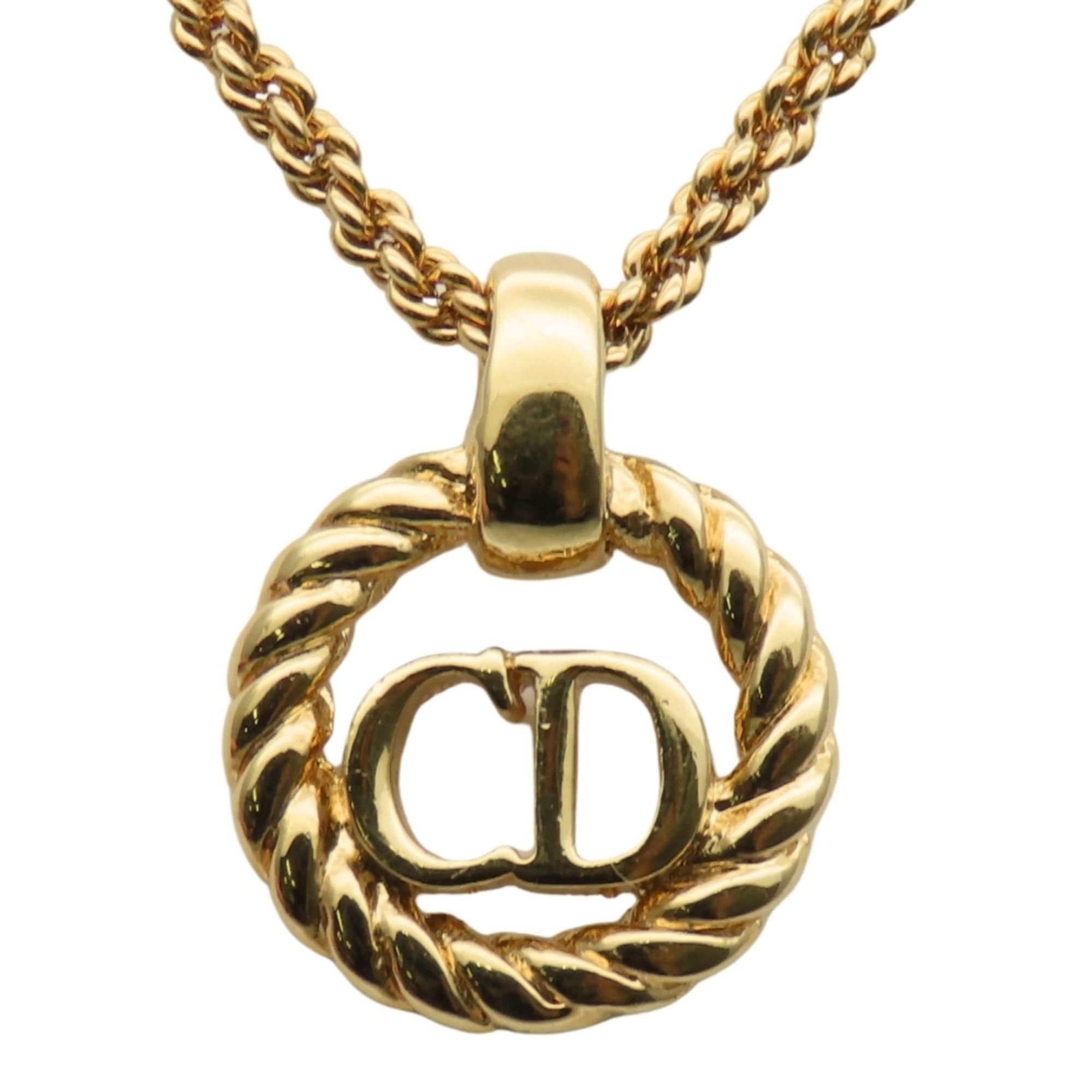 Dior Christian Dior CD logo necklace in gold-plated metal. GP. Women's. Size ONE SIZE - 2 Thumbnail