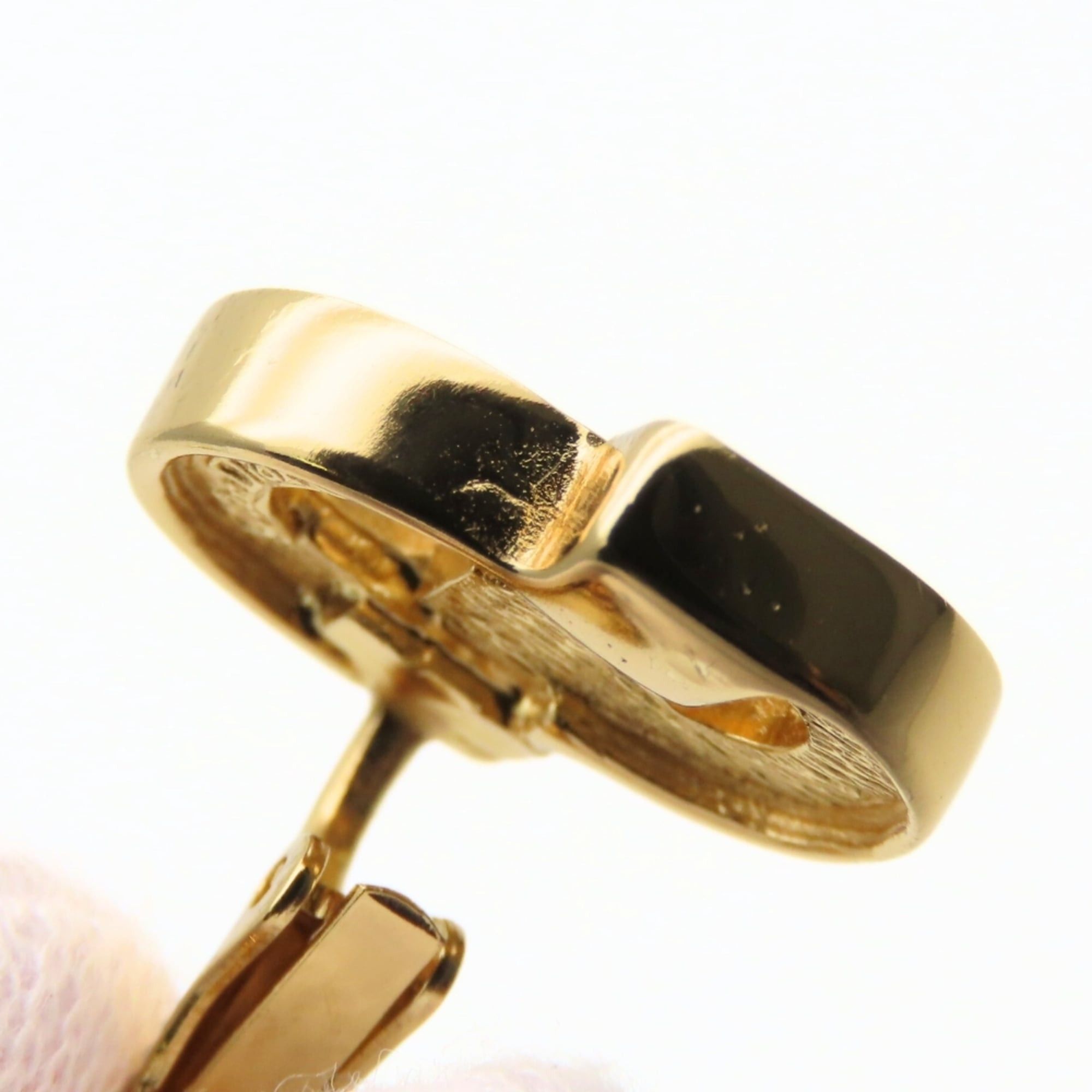 Dior Christian Dior CD logo metal earrings with rhinestones in gold plated GP for women. Size ONE SIZE - 10 Thumbnail