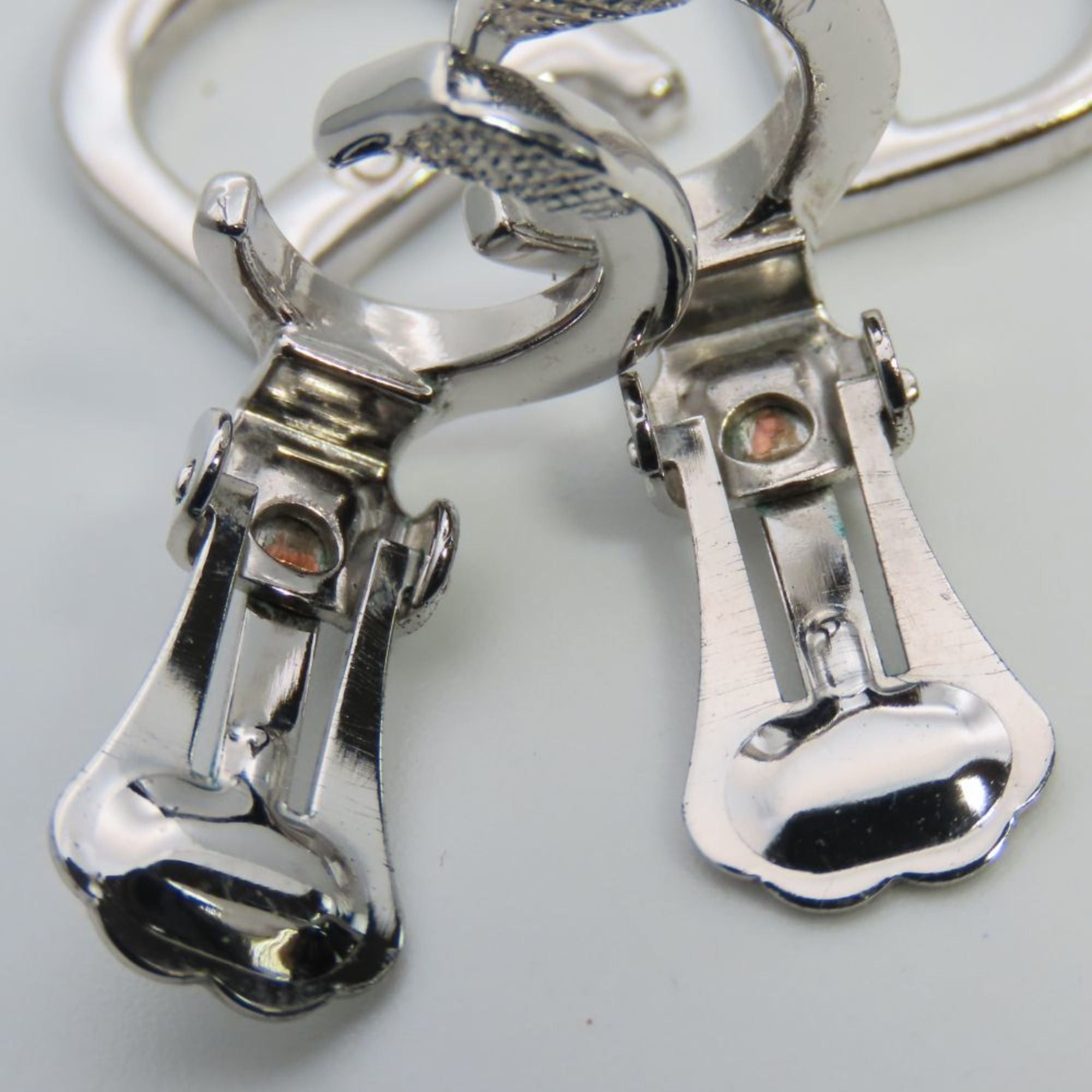 Dior Christian Dior Swing Metal Earrings, Silver with CD Logo, Plated, Women's, Size ONE SIZE - 8 Thumbnail