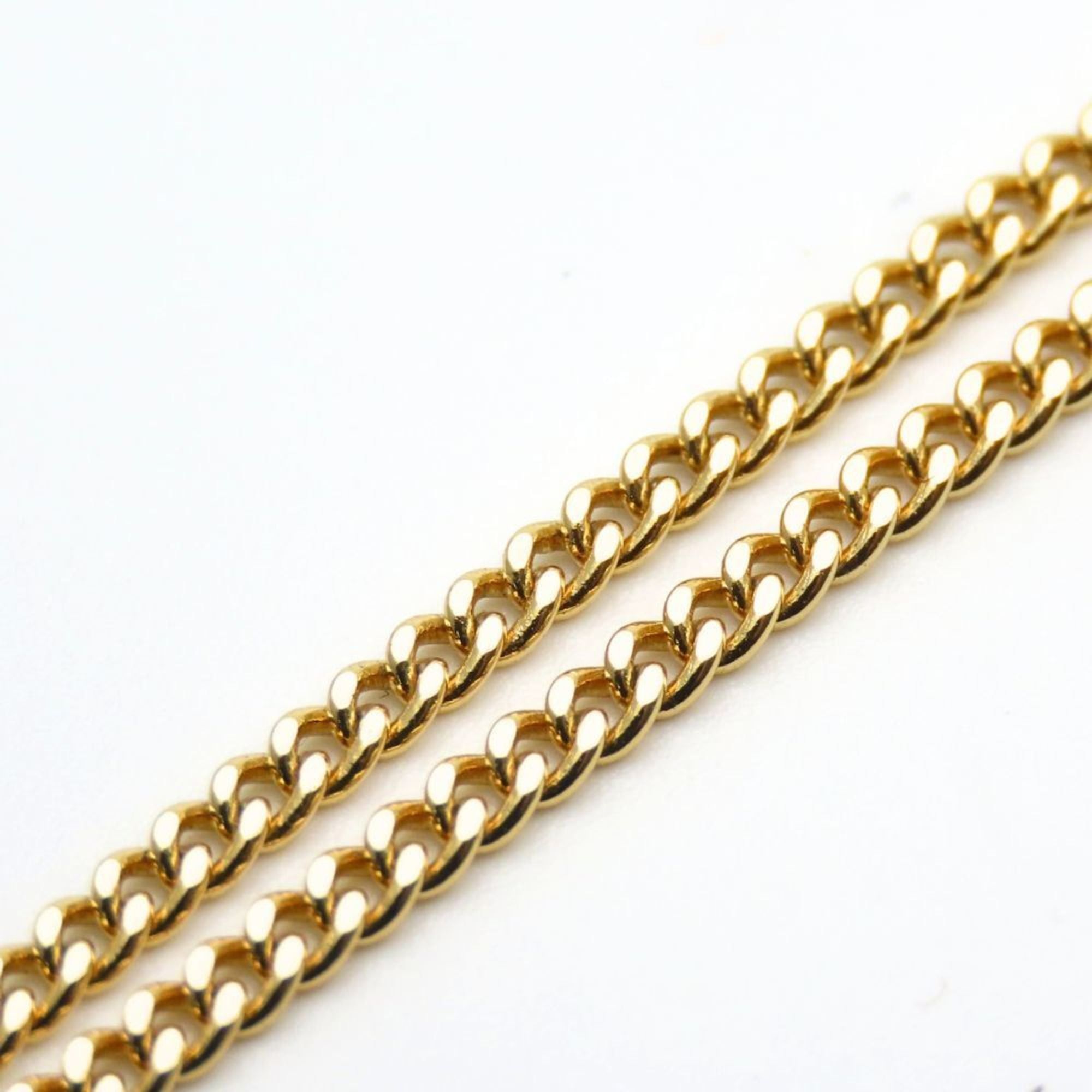 Dior Christian Dior Necklace, Metal, Rhinestones, Gold, CD Logo, GP, Women's, Size ONE SIZE - 7 Thumbnail