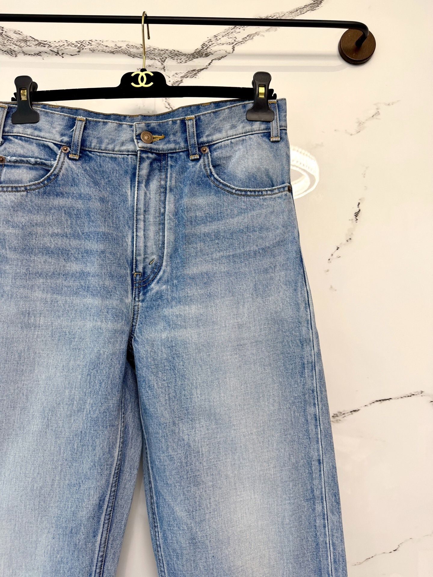 Celine Celine Blue Washed Denim Jeans Size US 29 - 2 Thumbnail